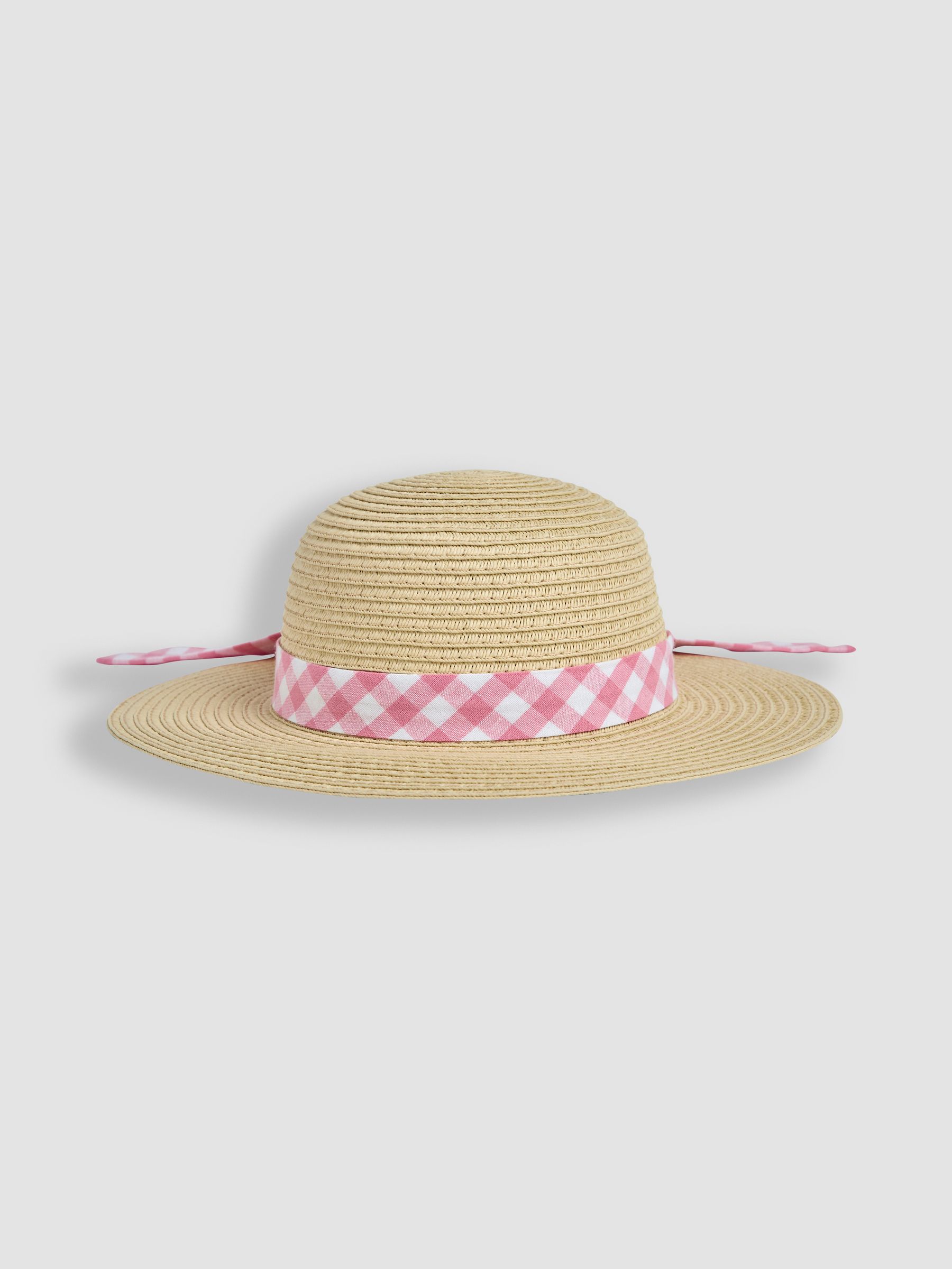 Natural Gingham Woven Sun Hat - Image 2 of 4