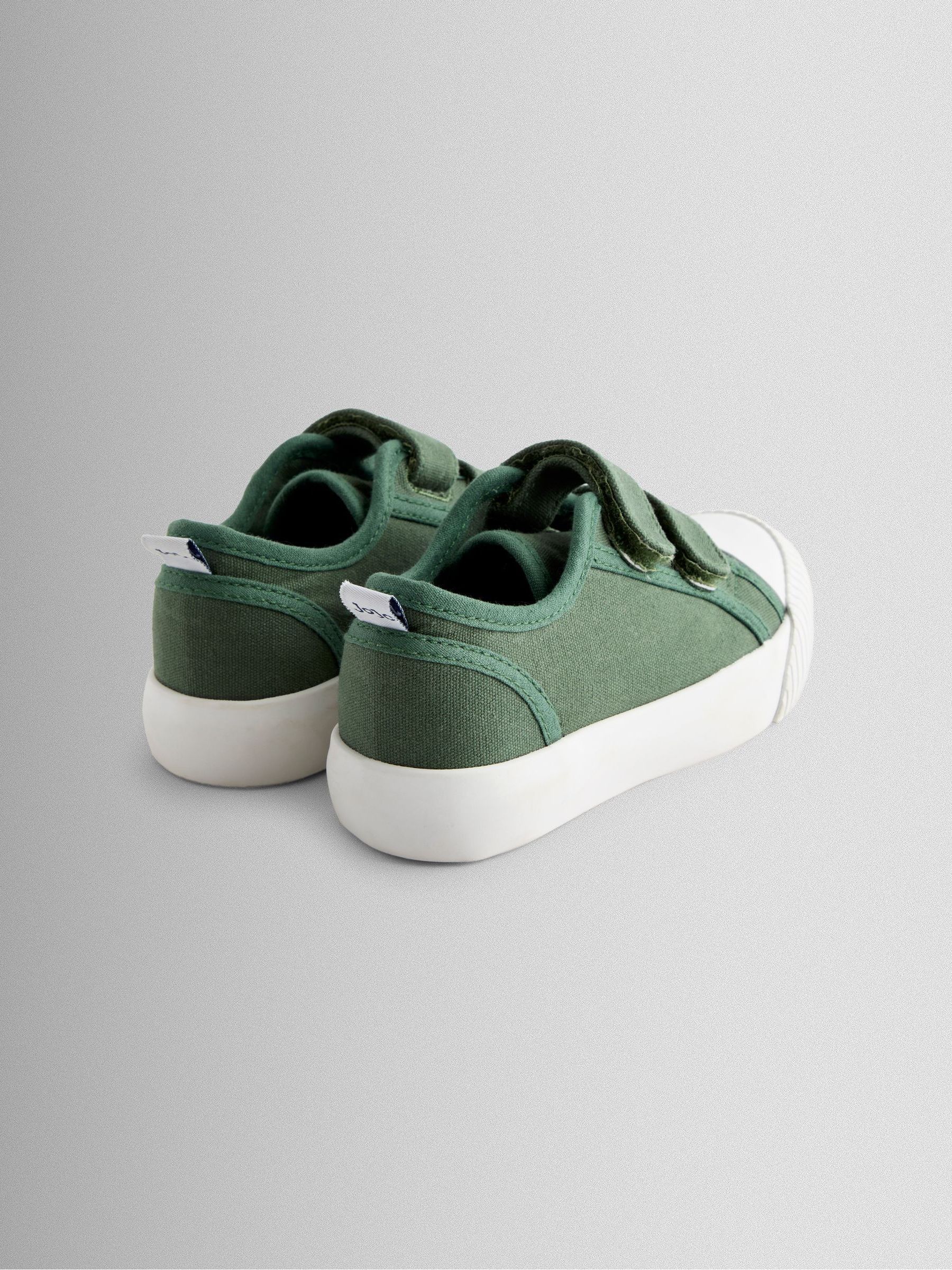 Khaki Green Double Strap Canvas Pumps - Image 2 of 4