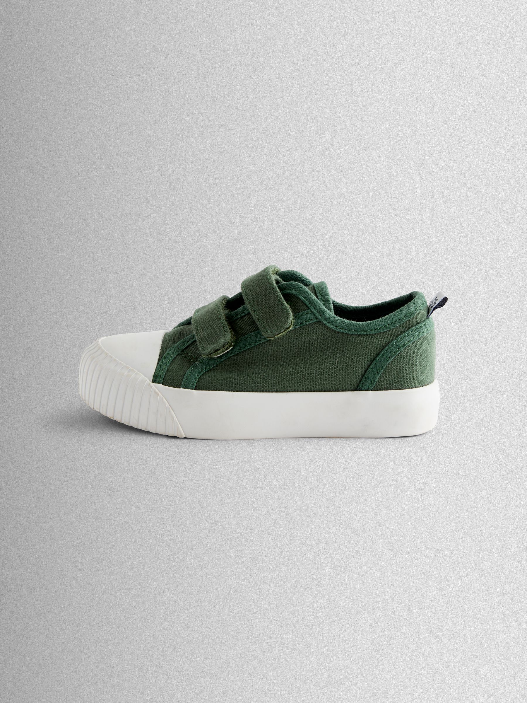 Khaki Green Double Strap Canvas Pumps - Image 4 of 4 Khaki Green Double Strap Canvas Pumps - Image 4 of 4