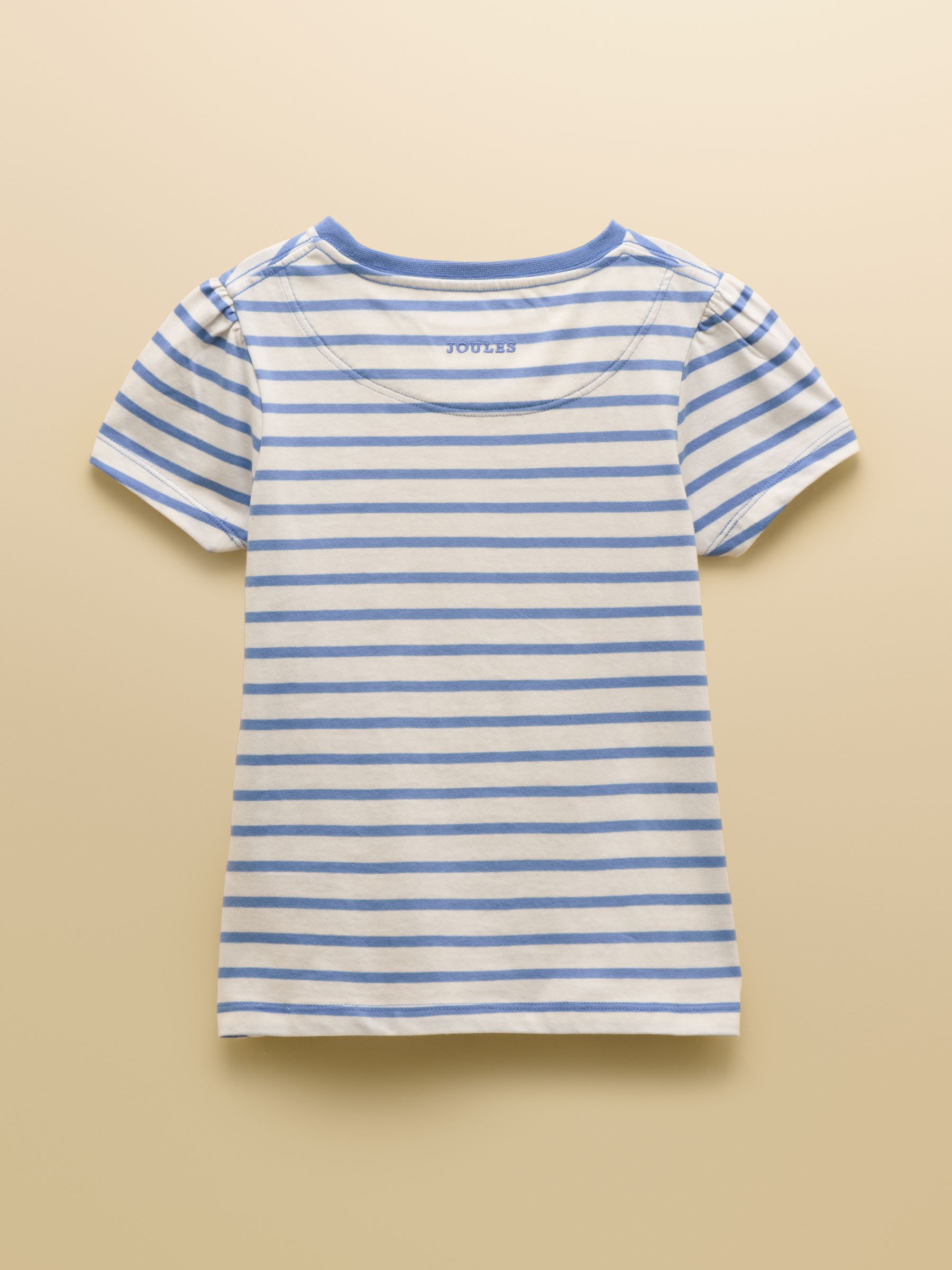 Official Badminton Blue & Cream Striped Horse Print T-Shirt - Image 2 of 4