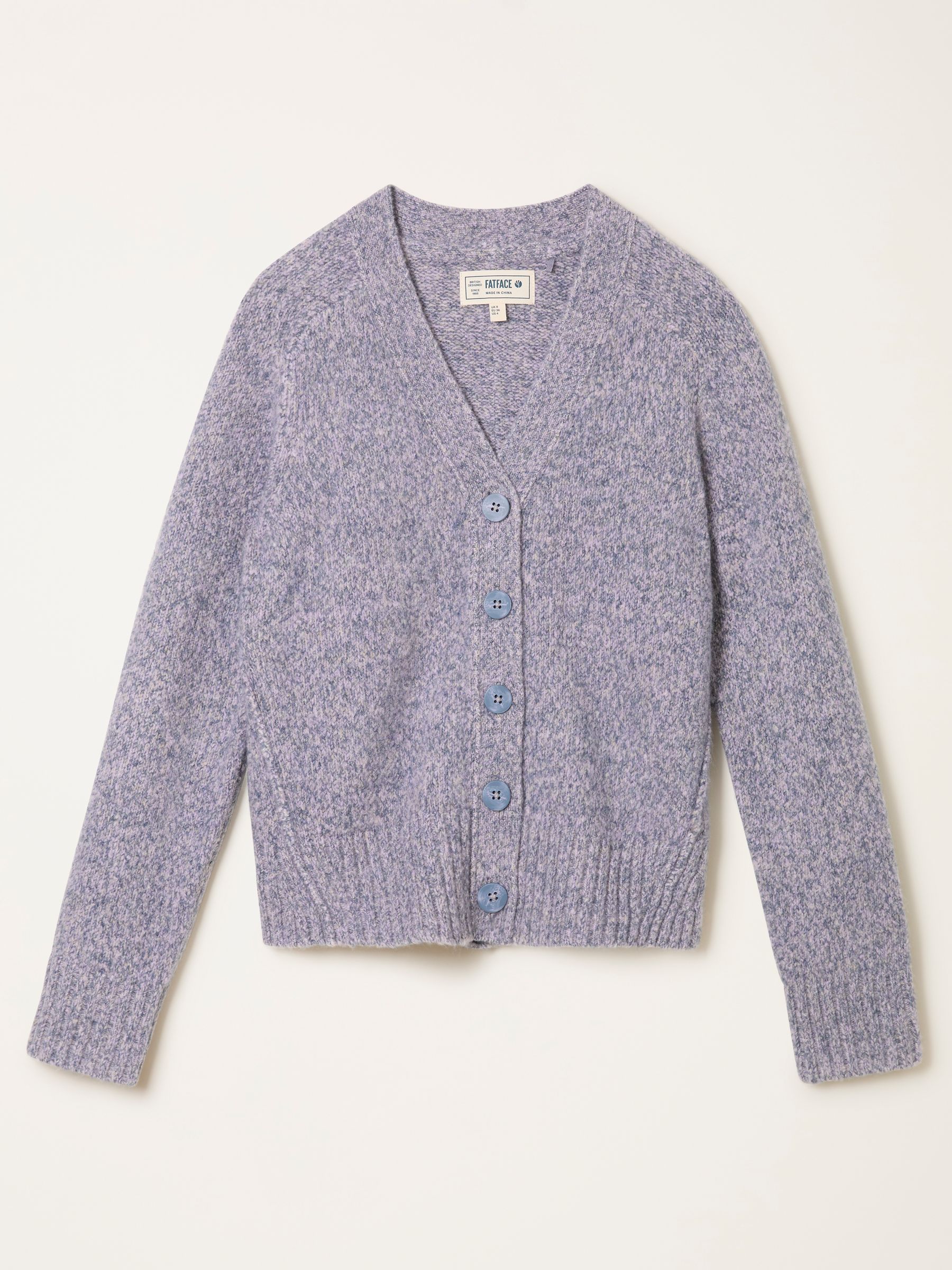 Florrie Blue Fleck Knitted Cardigan - Image 7 of 7