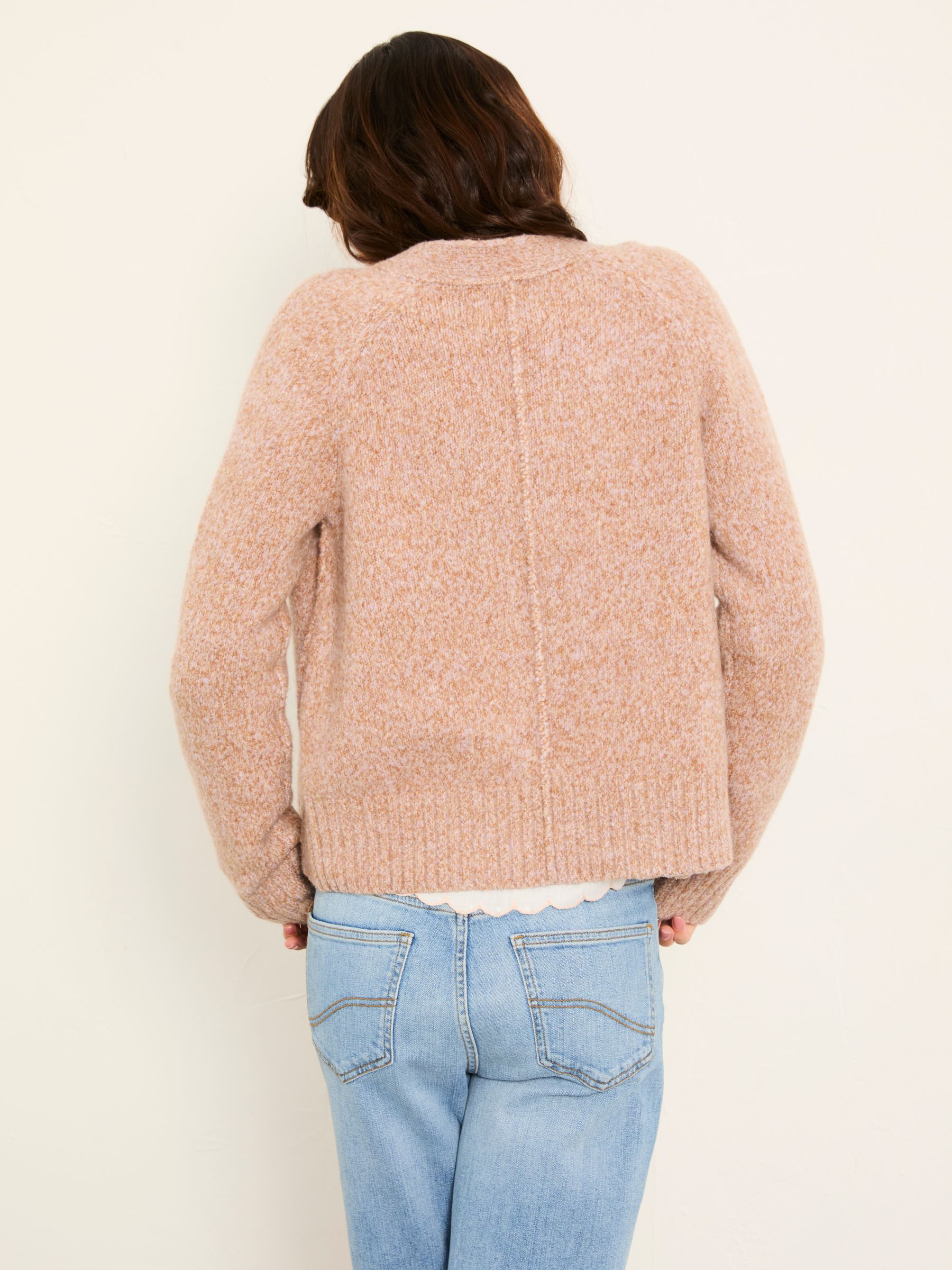 Florrie Natural Fleck Knitted Cardigan - Image 2 of 6