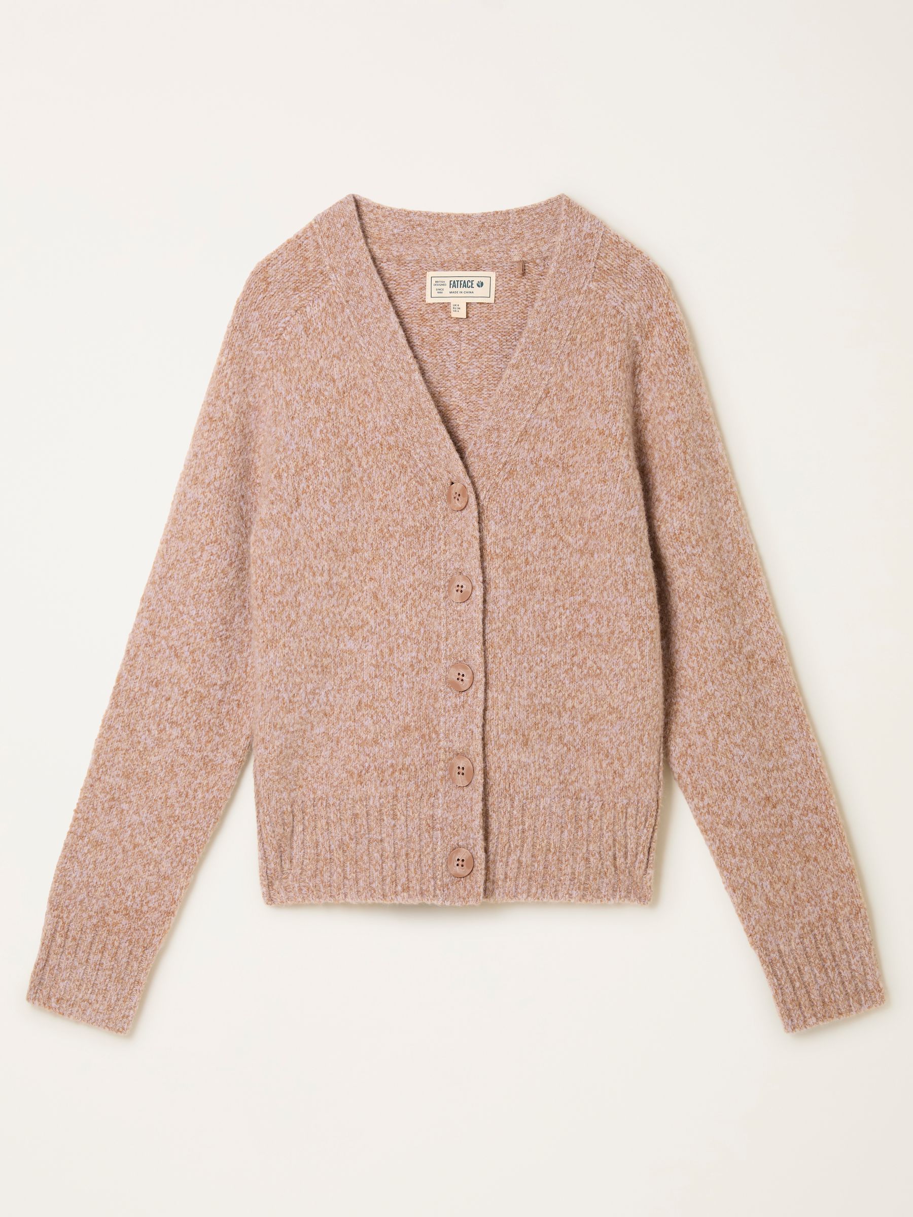 Florrie Natural Fleck Knitted Cardigan - Image 6 of 6