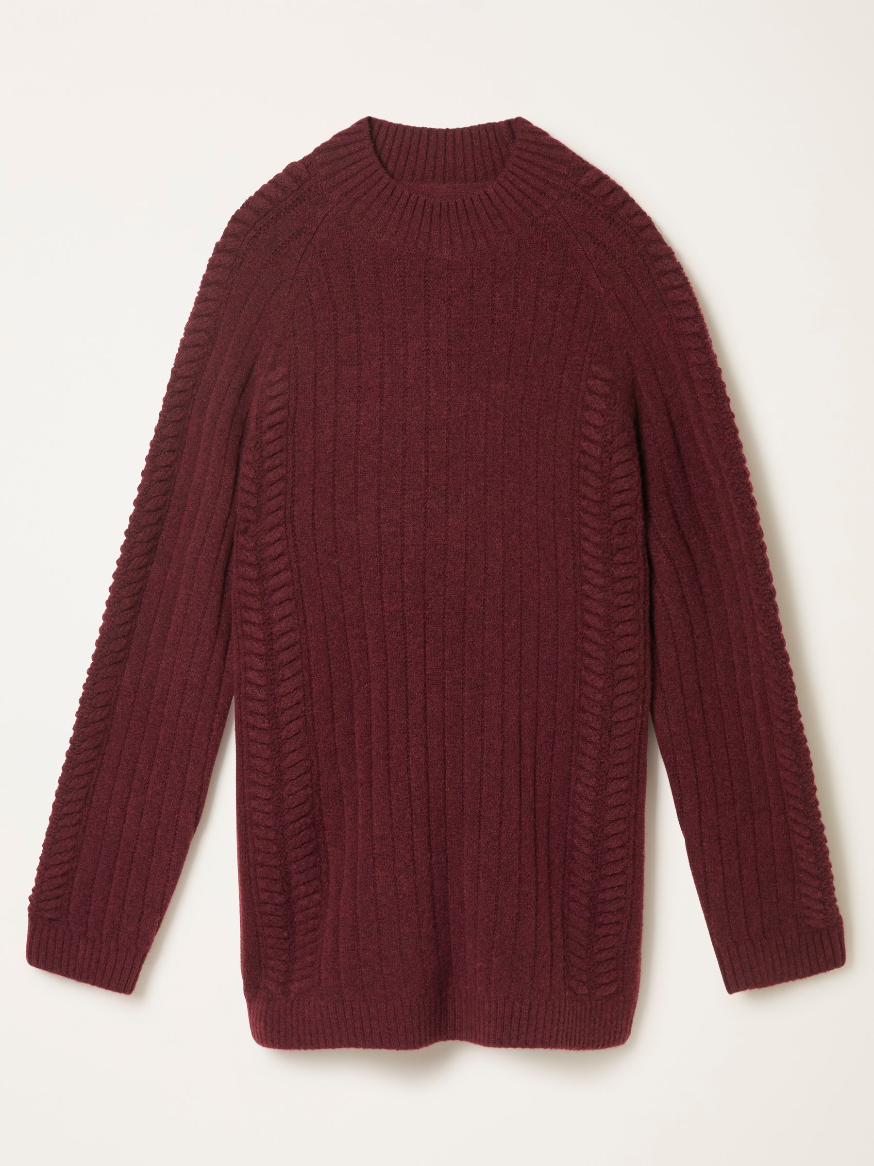 Hazel Burgundy Red Longline Knitted Jumper - Image 6 of 6