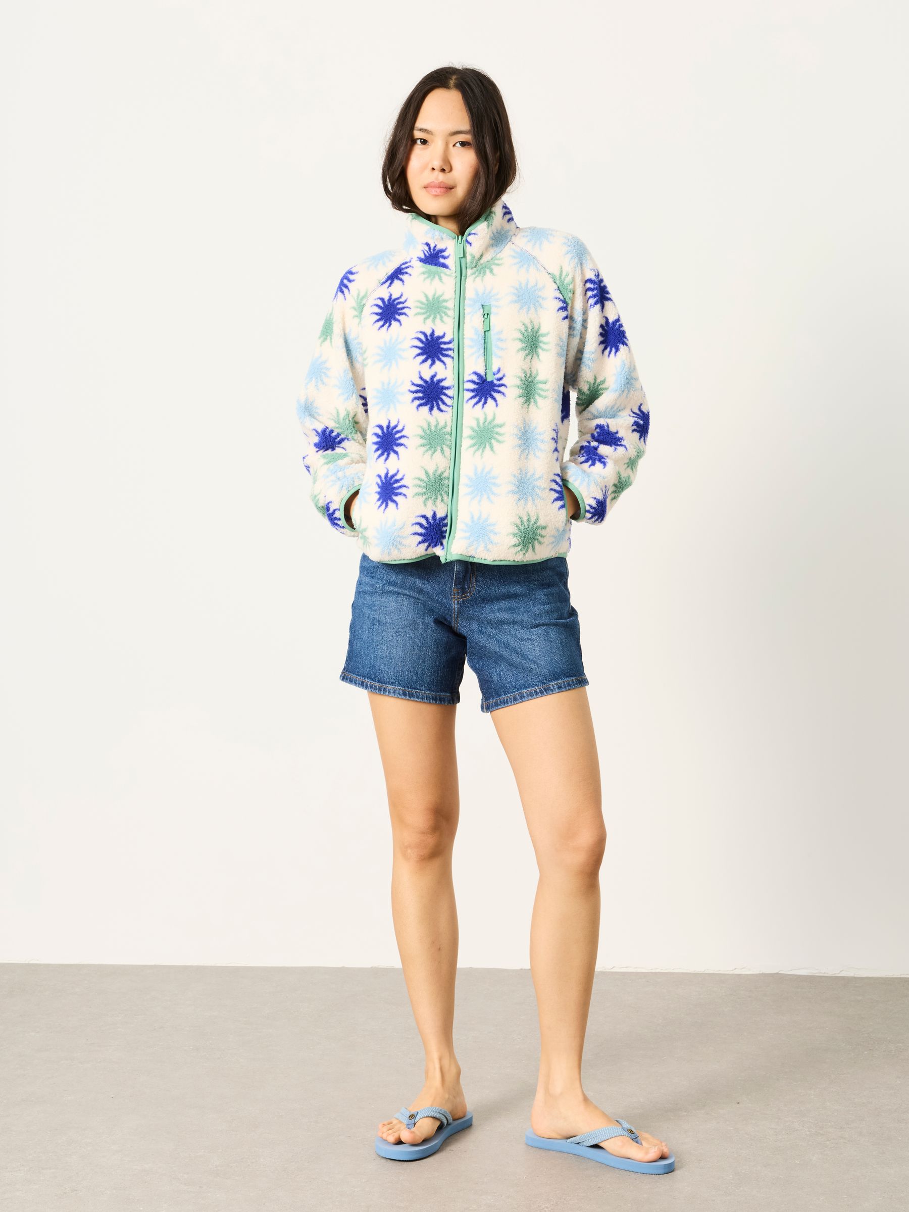 Ivory Sun Tile Zip Through Fleece - Image 5 of 6