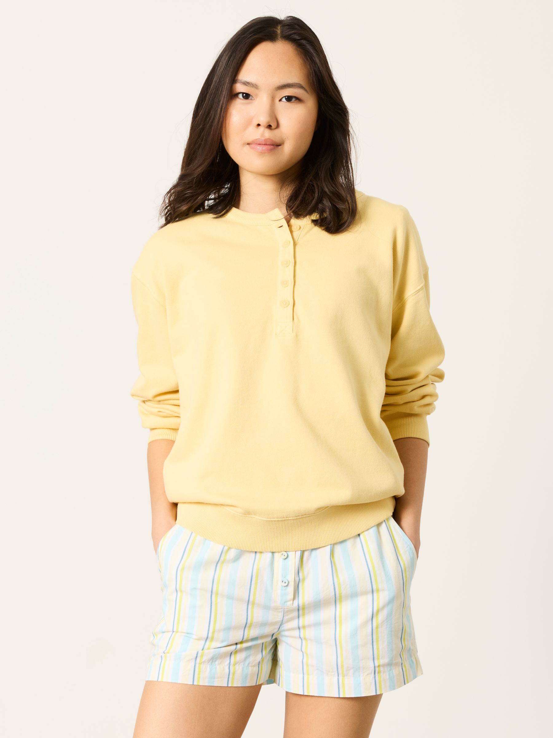 Blue Lemons and Stripes 2 Pack Pyjama Shorts - Image 5 of 8