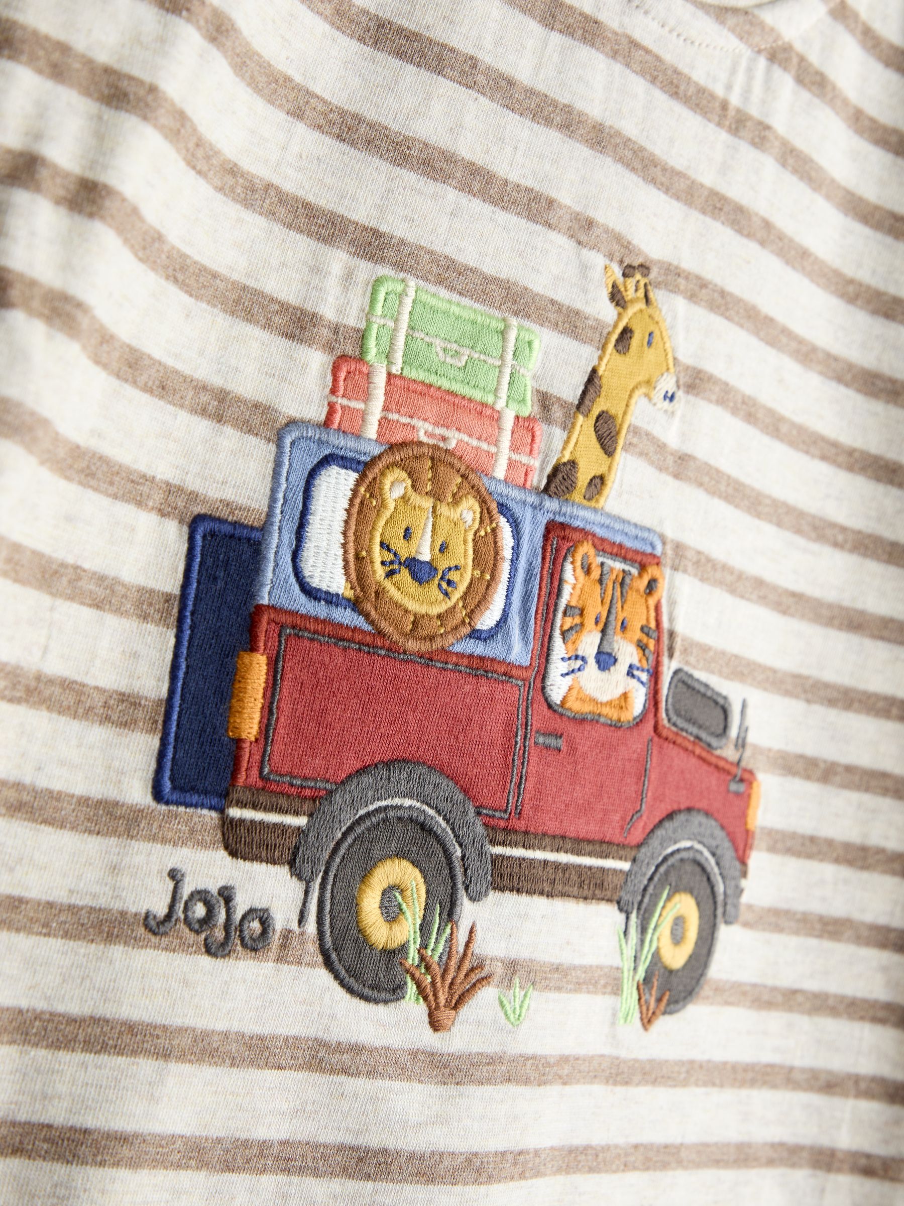 Natural Safari Character Appliqué Romper - Image 3 of 3