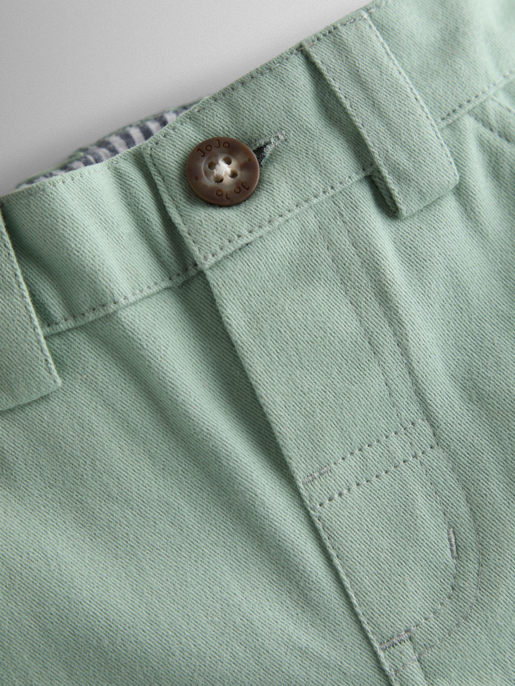 Green Twill Chino Shorts - Image 3 of 4