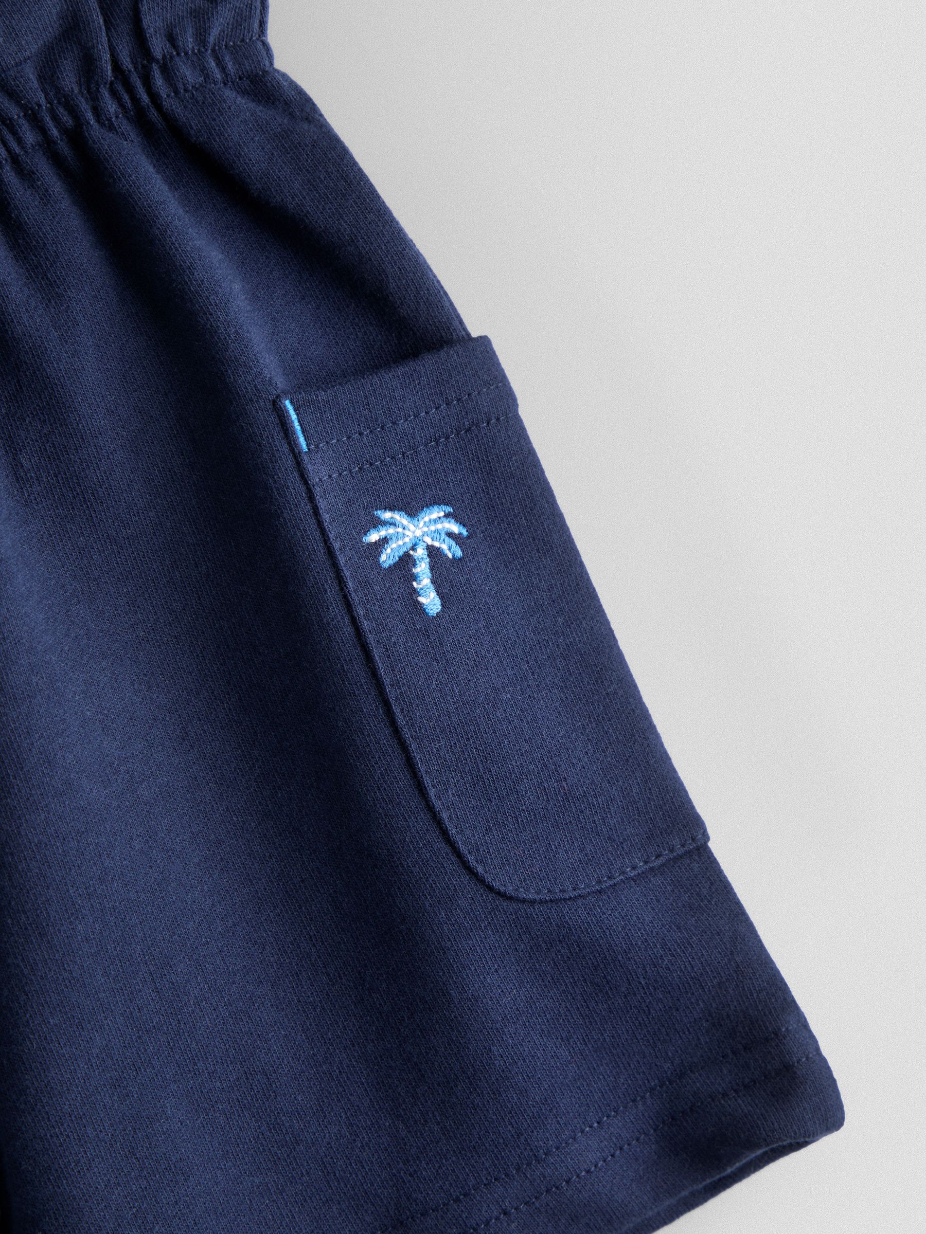 Blue 2-Pack Stripe & Plain Shorts - Image 6 of 7