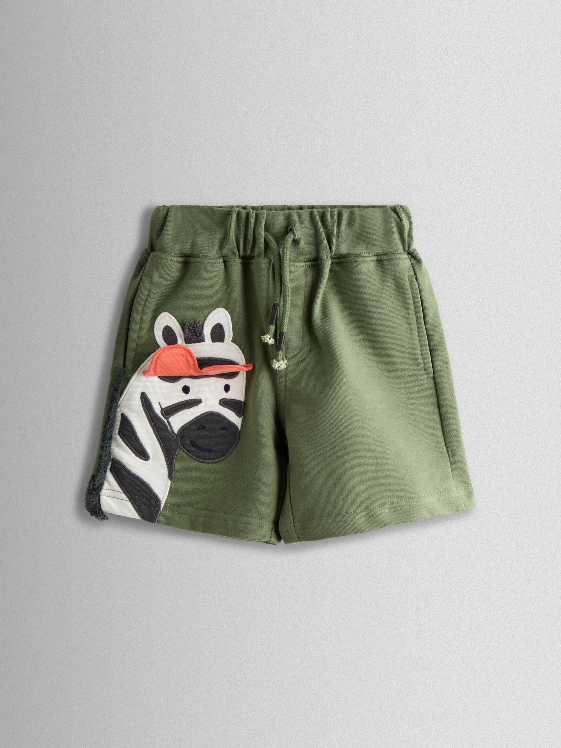 Green 2-Pack Appliqué & Plain Shorts - Image 3 of 7