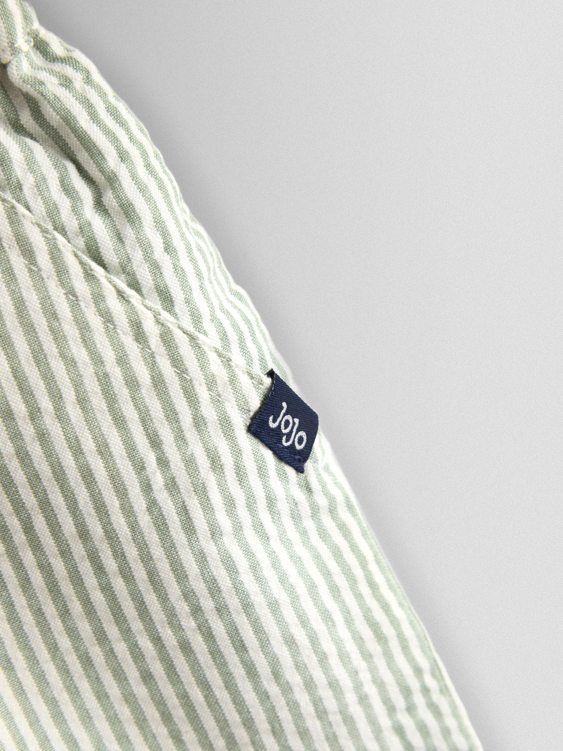 Khaki Green Seersucker Stripe Shorts - Image 4 of 4