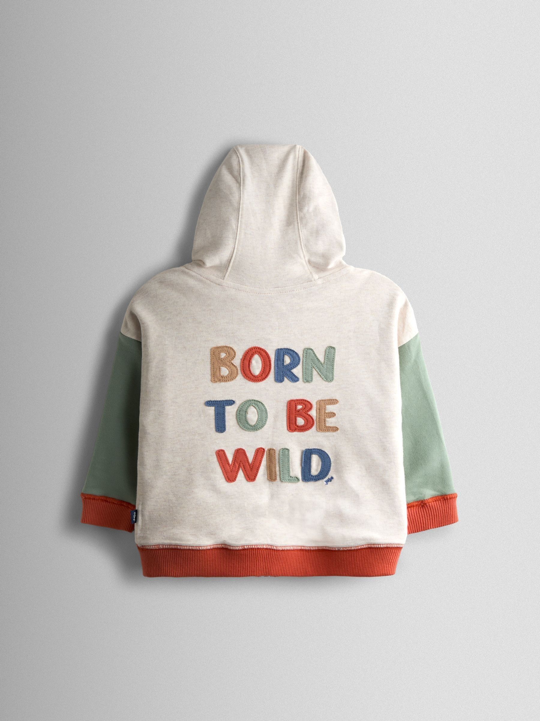 Rust Orange Safari Colour Block Reversible Hoodie - Image 3 of 9