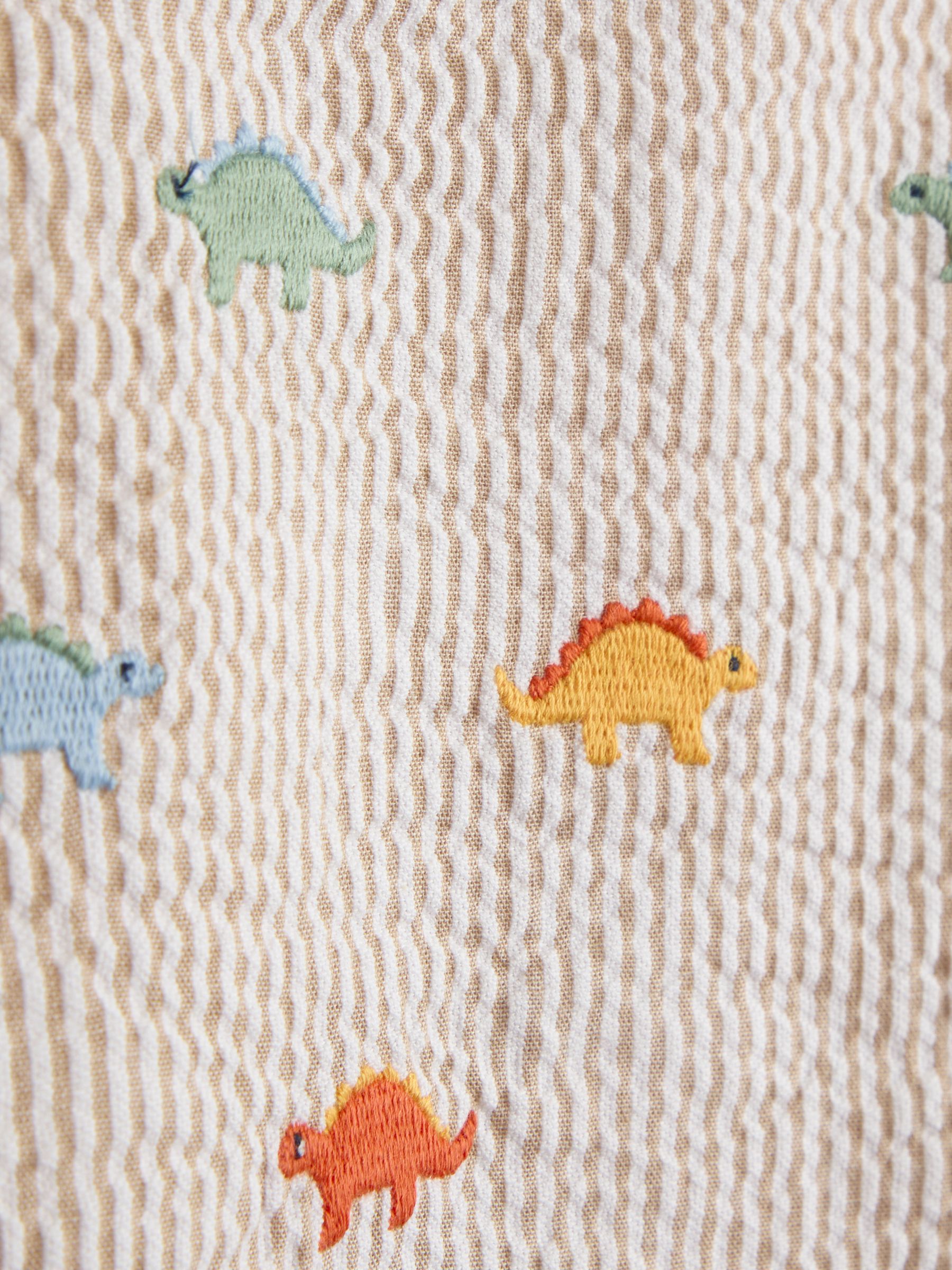 Natural Embroidered Gingham Dungarees - Image 3 of 3