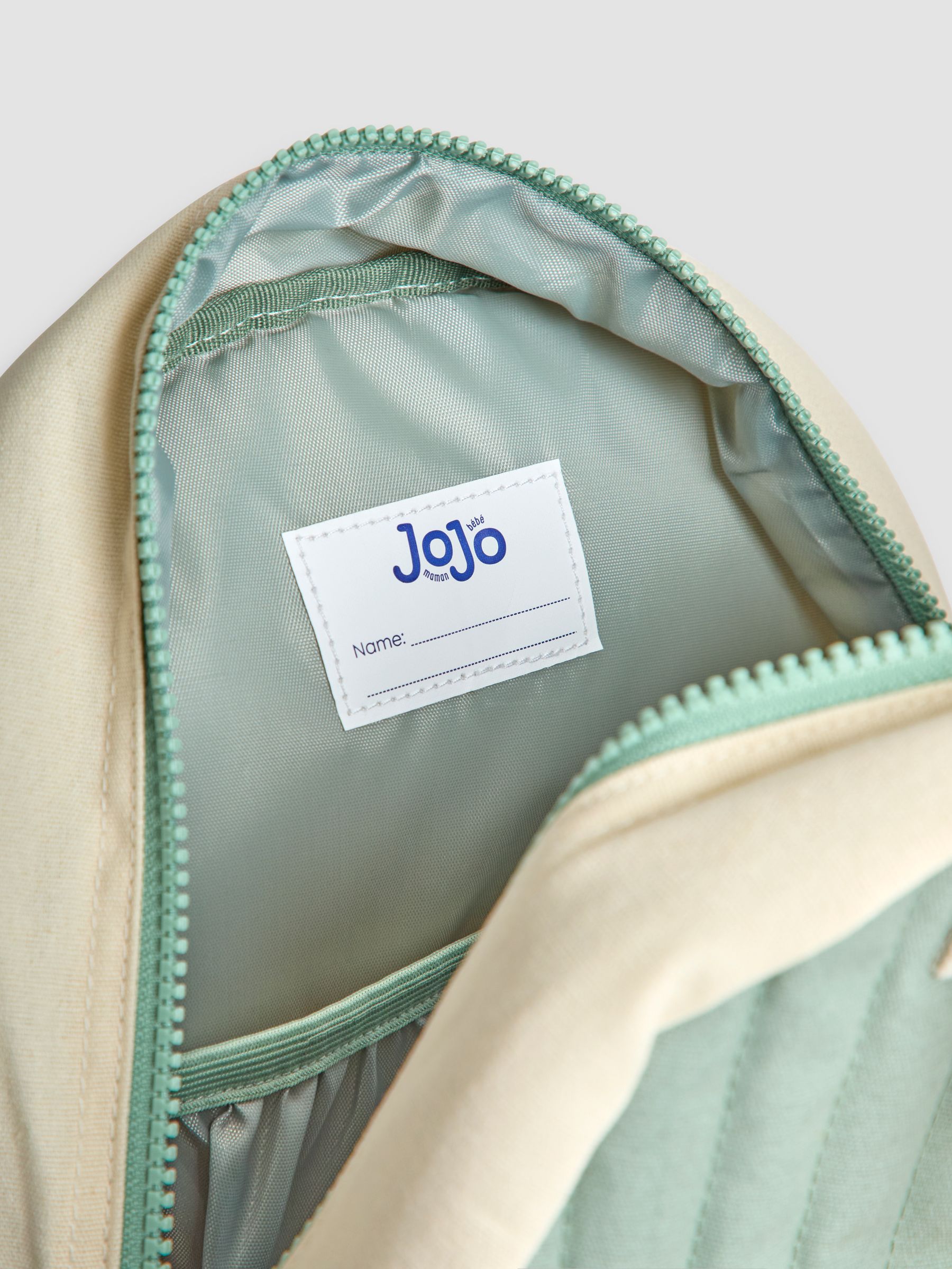 Khaki Personalised Dino Boucle Medium Backpack - Image 4 of 4