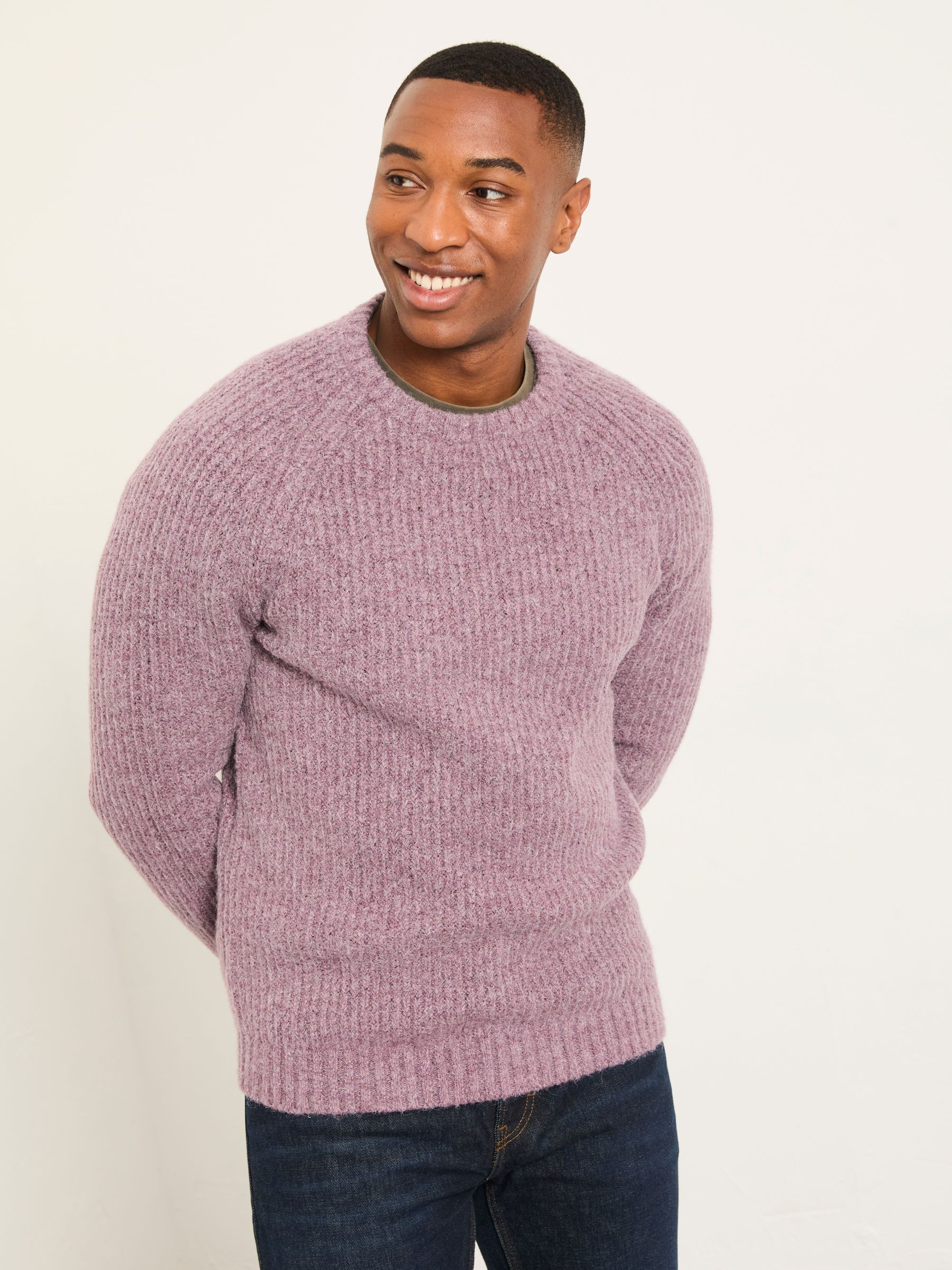 Sefton Purple Knitted Crew Neck Jumper | FatFace USA