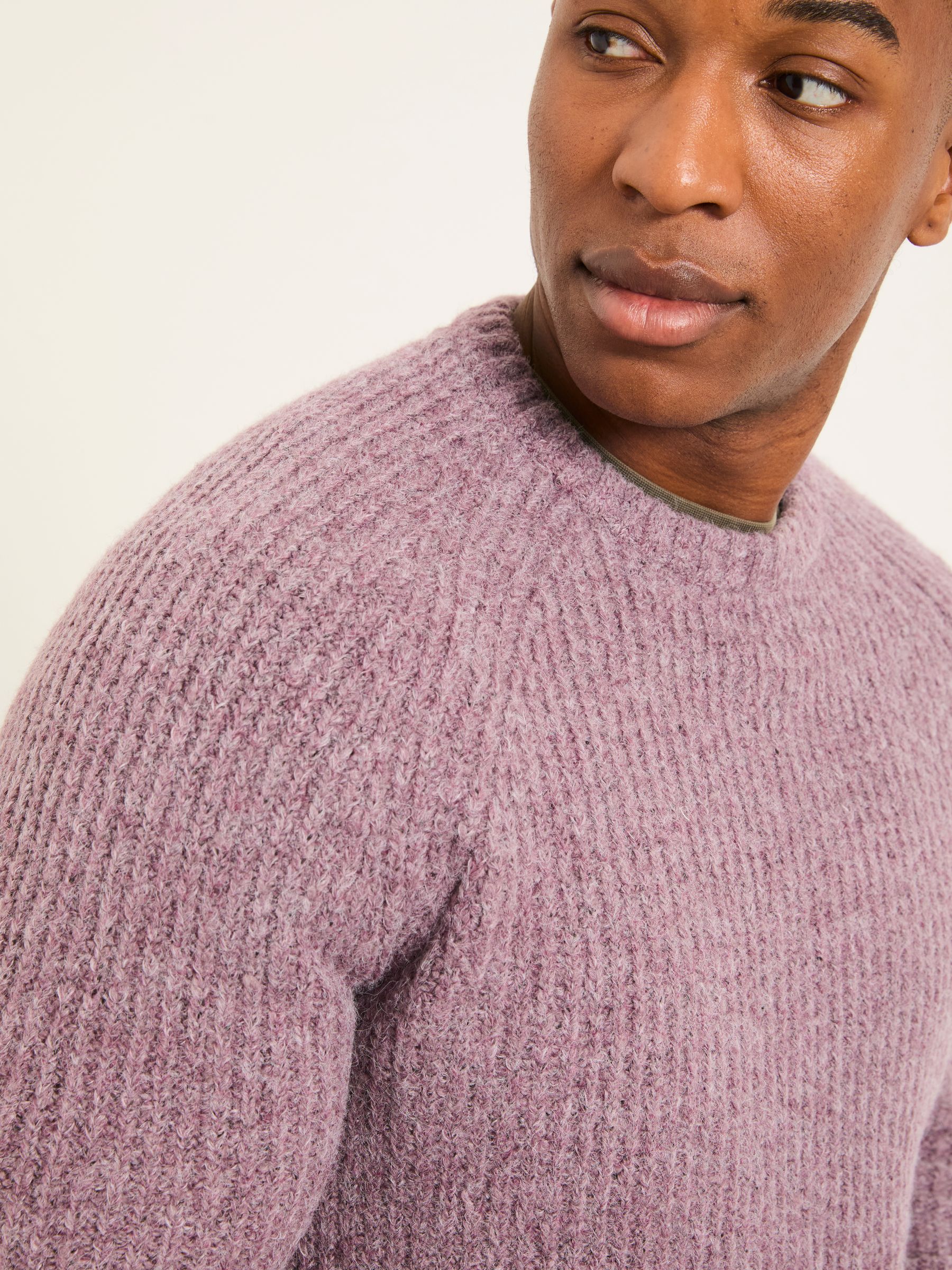 Sefton Purple Knitted Crew Neck Jumper - Image 3 of 4