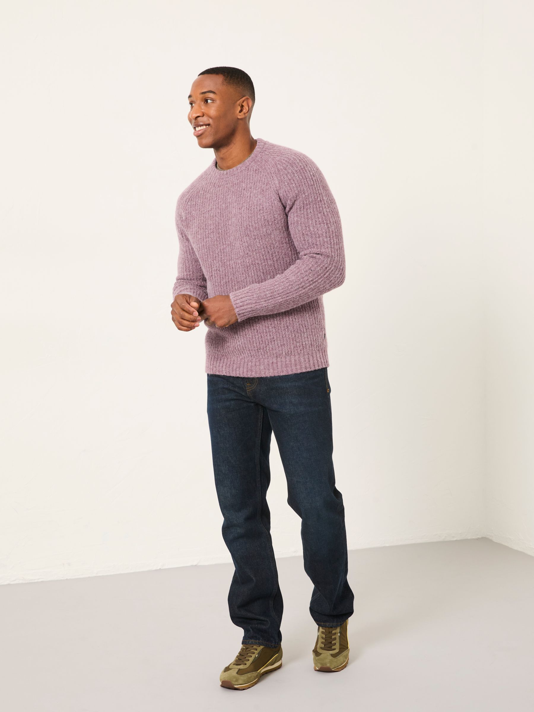 Sefton Purple Knitted Crew Neck Jumper | FatFace USA