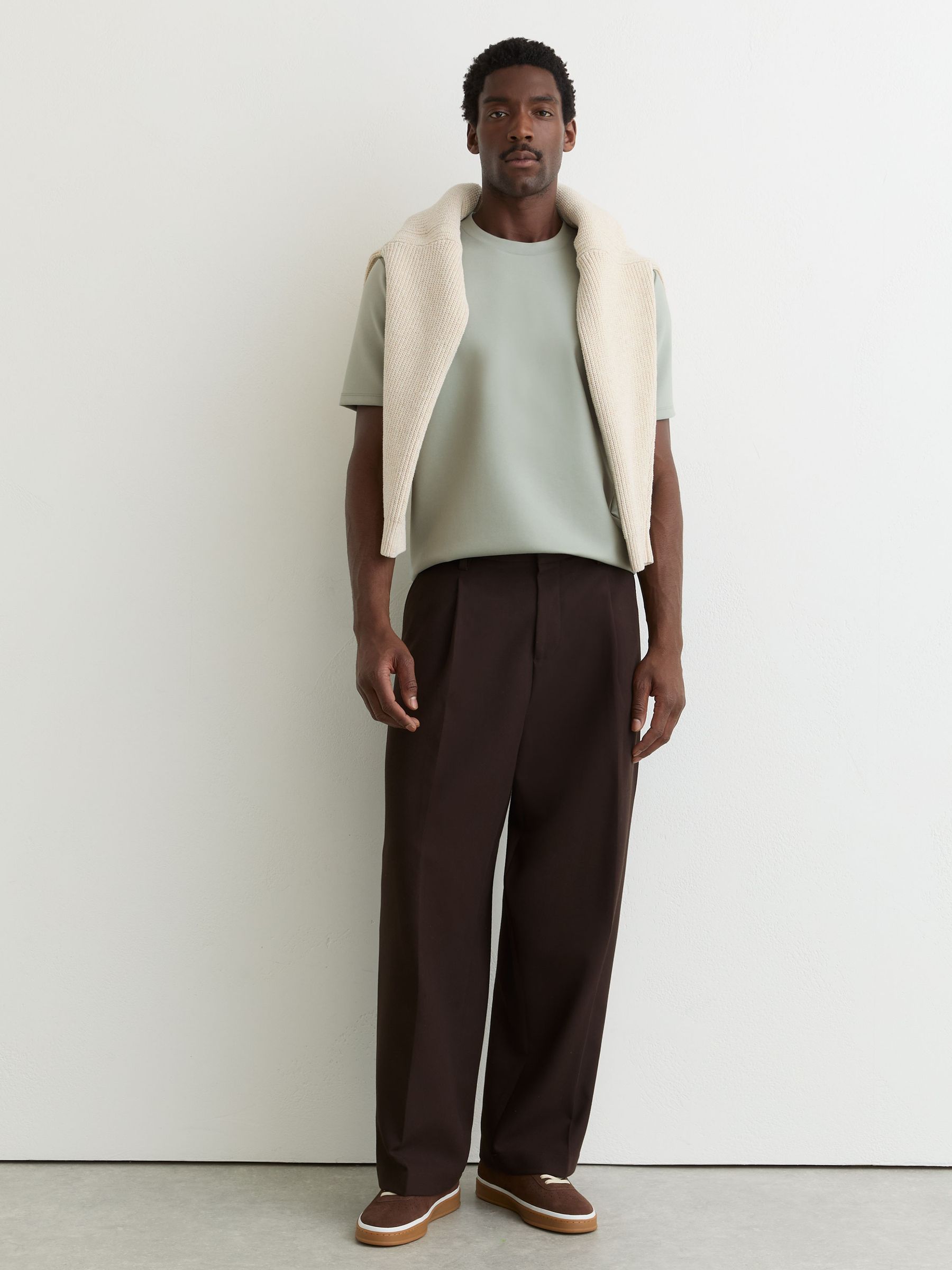 Premium-Interlock Modern-Fit T-Shirt in Mint Green - Image 3 of 6