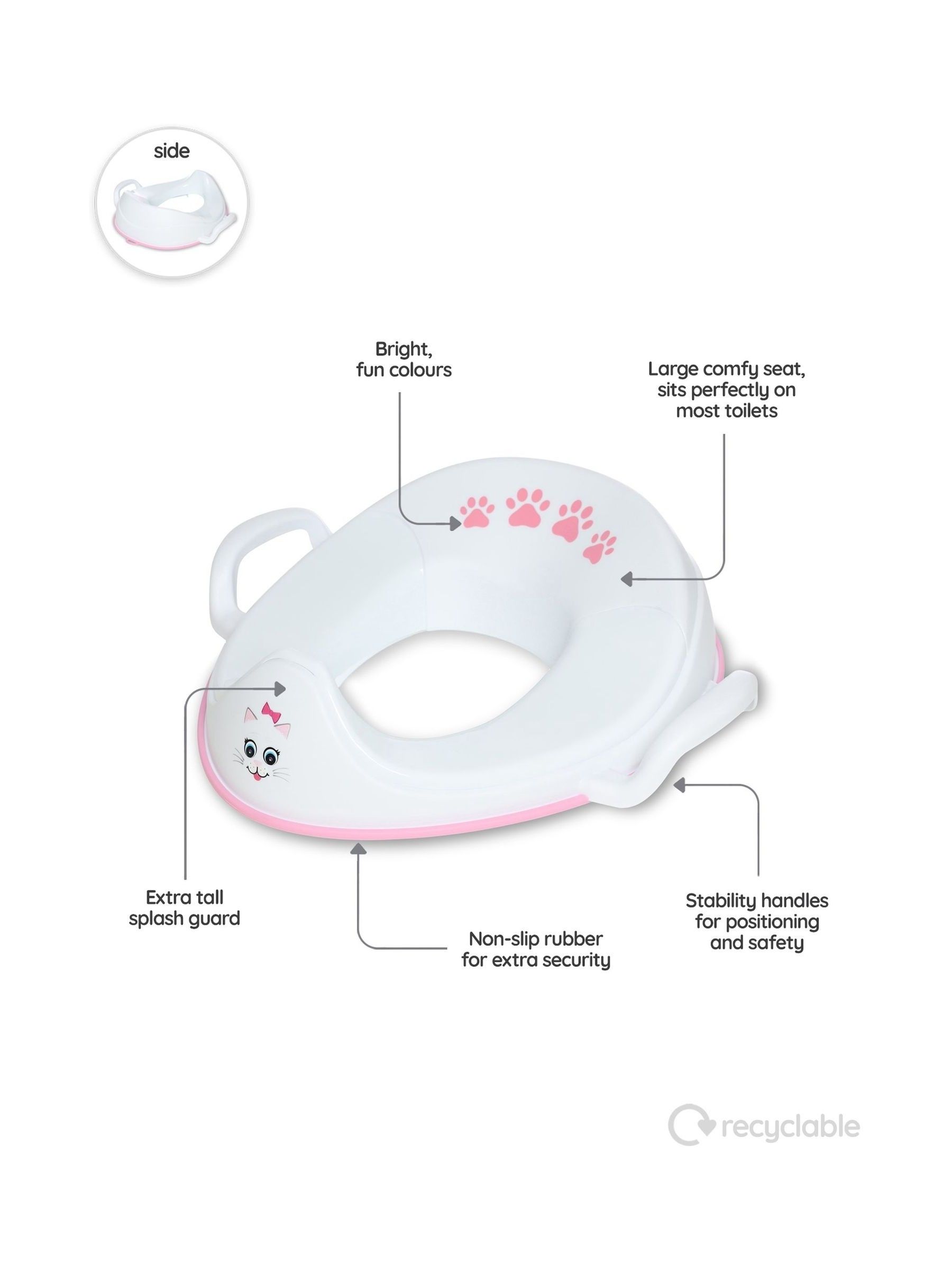 White and Pink My Little Trainer Seat - Image 3 of 5