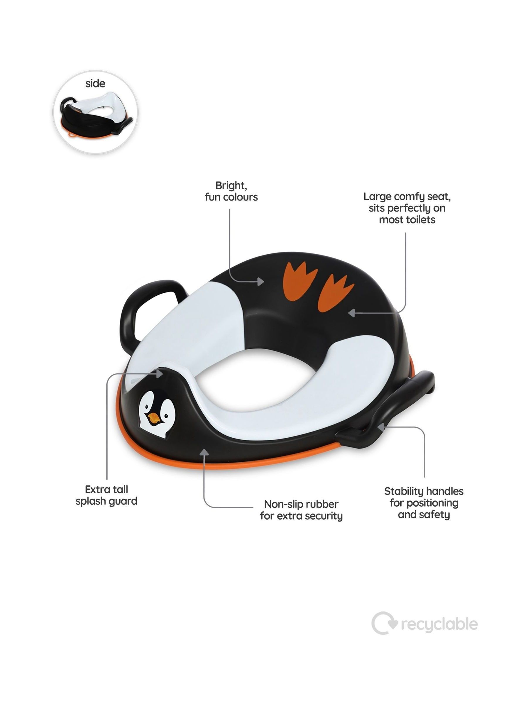 Black and White My Little Trainer Seat - Image 3 of 5