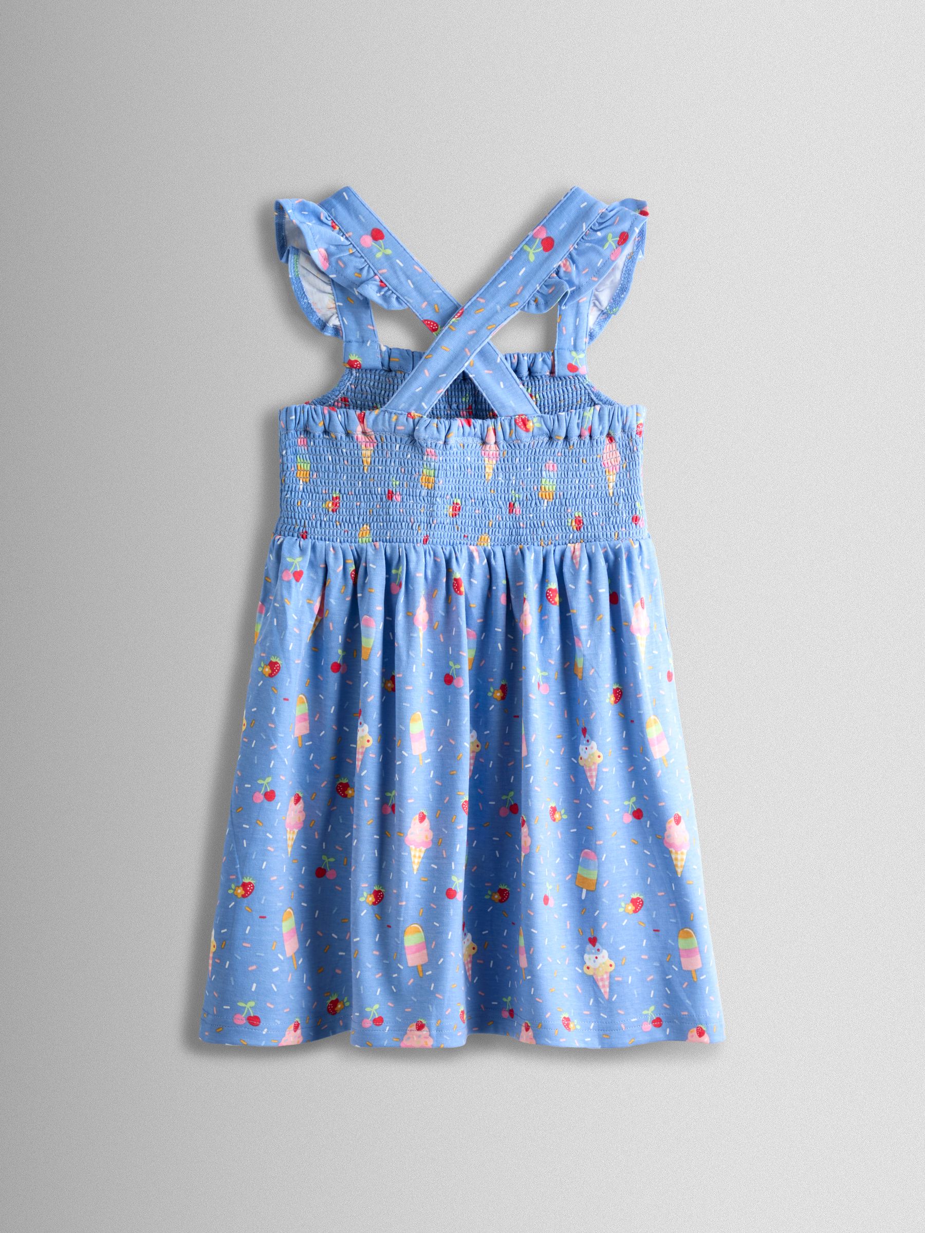 Blue Ice Cream Smocked Strappy Dress - Image 1 of 1