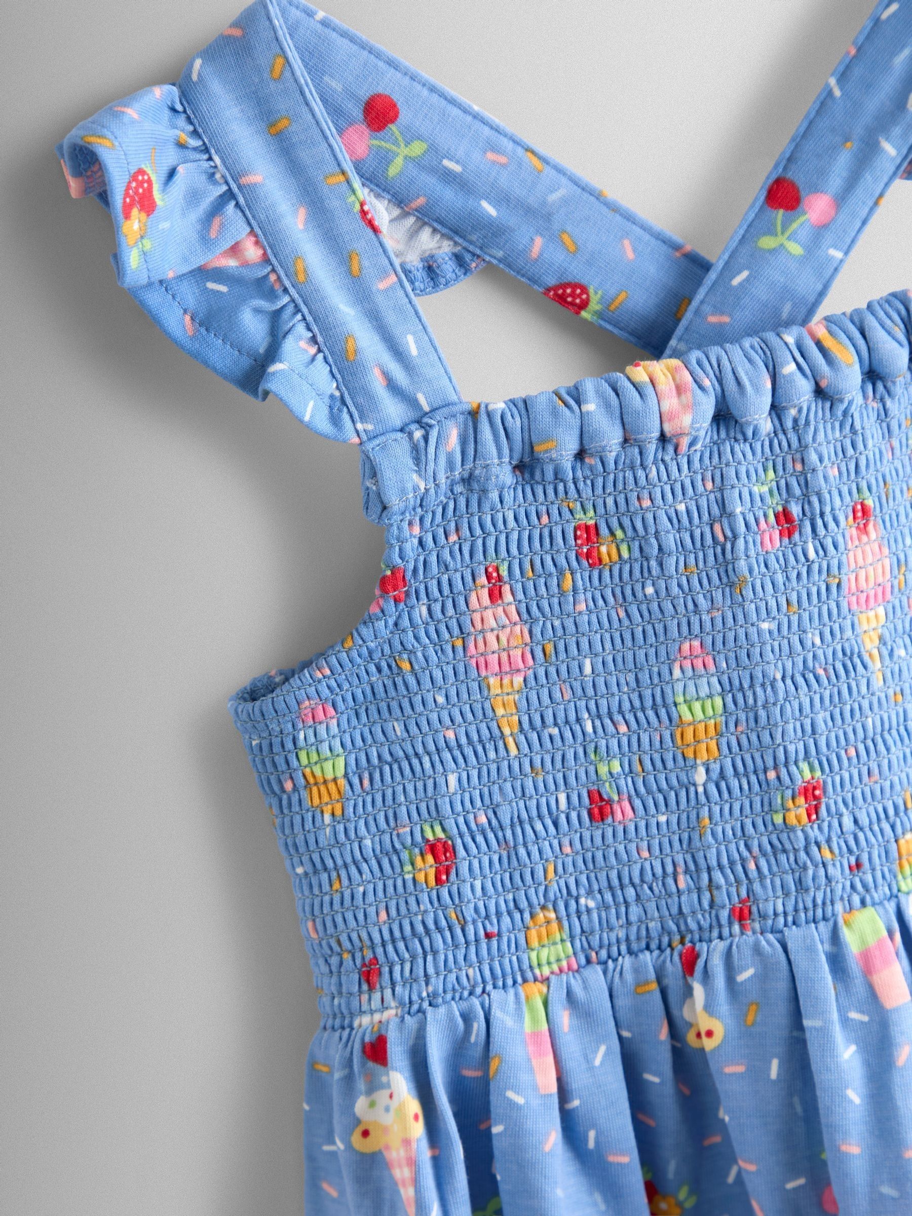 Blue Ice Cream Smocked Strappy Dress - Image 3 of 3