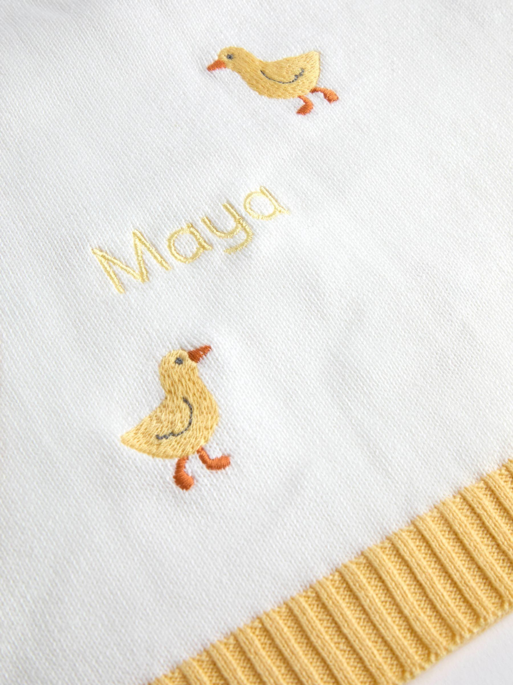 Duck Personalised Embroidered Shawl - Image 2 of 2