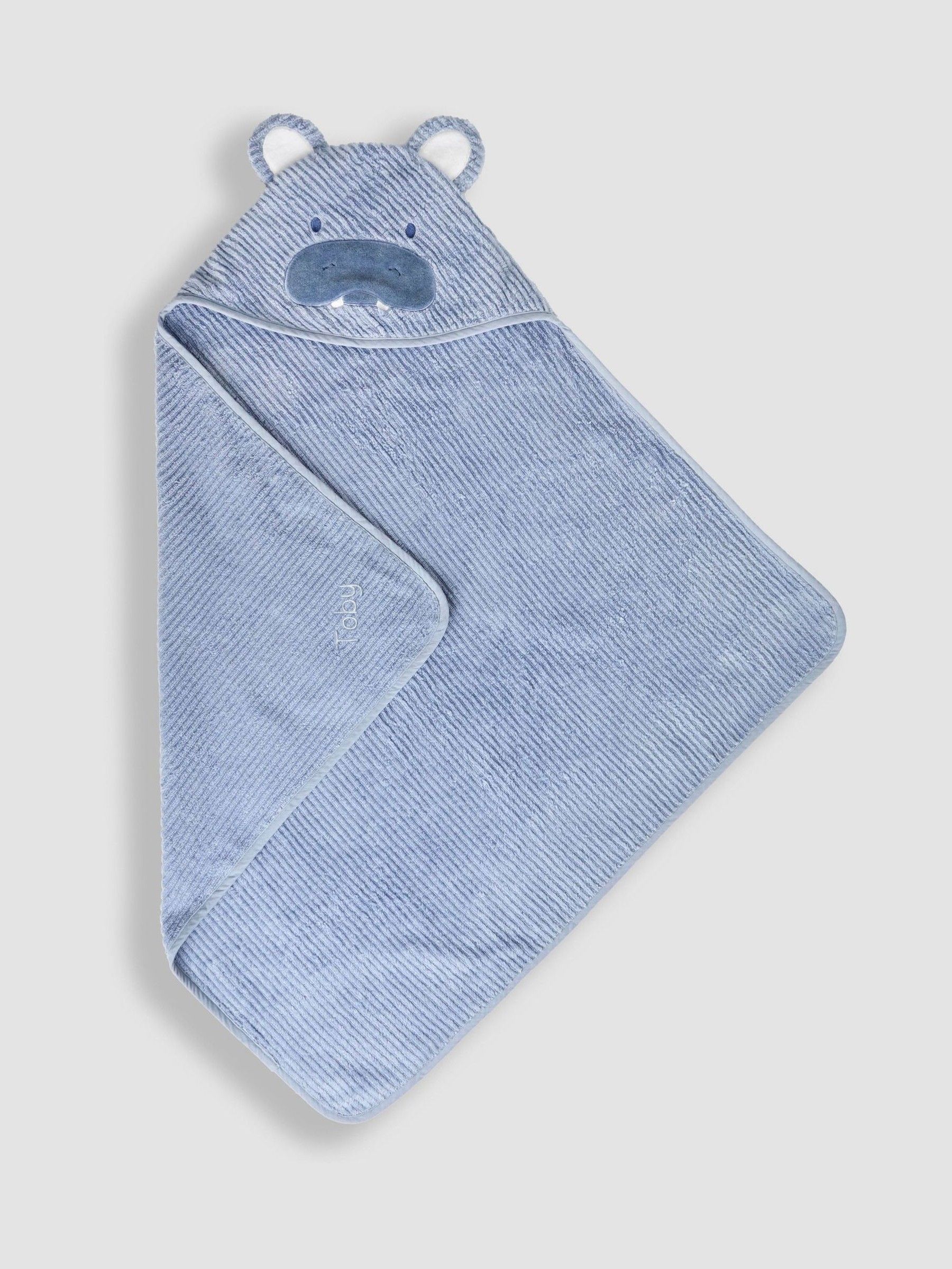 Blue Hippo Personalised Hippo Hooded Towel - Image 1 of 3