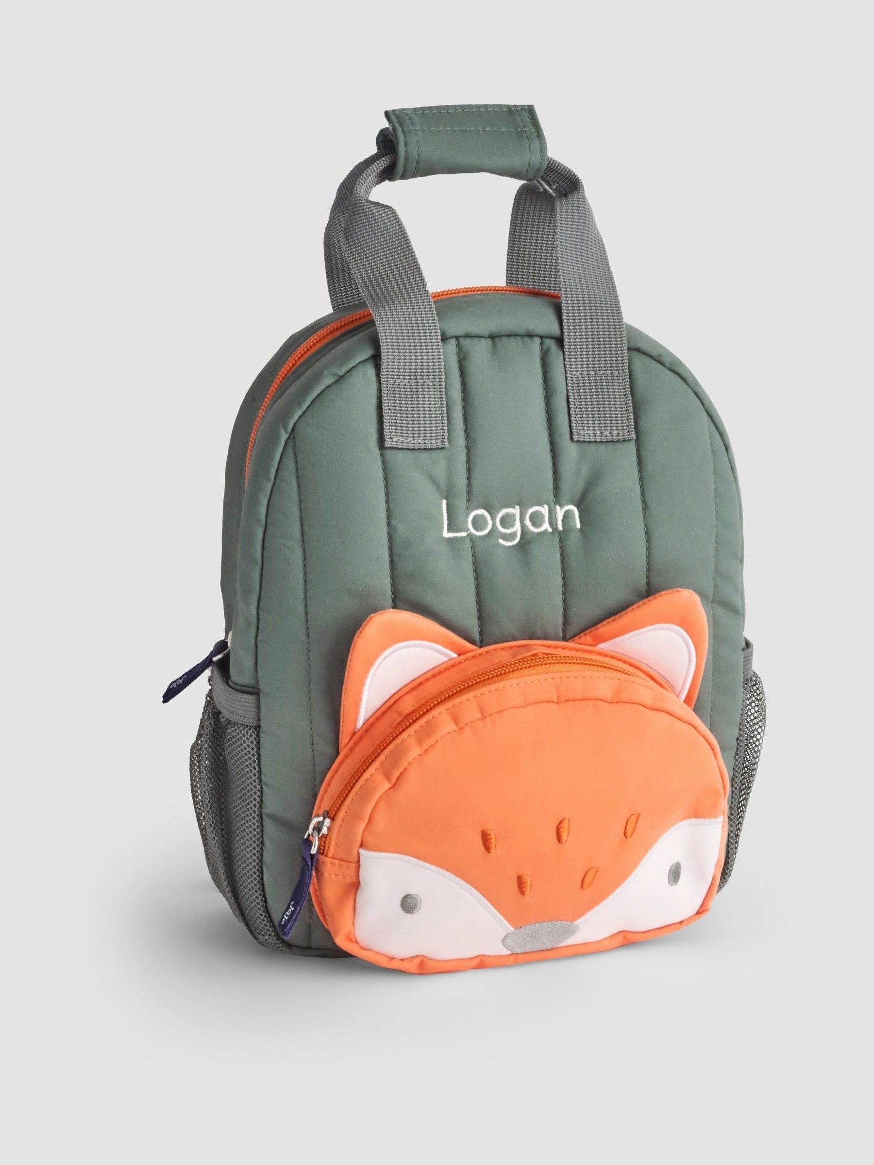 Khaki Fox Personalised Backpack - Image 1 of 3