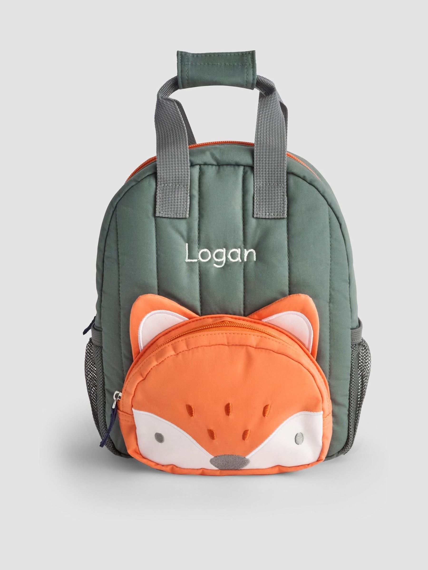 Khaki Fox Personalised Backpack - Image 2 of 3