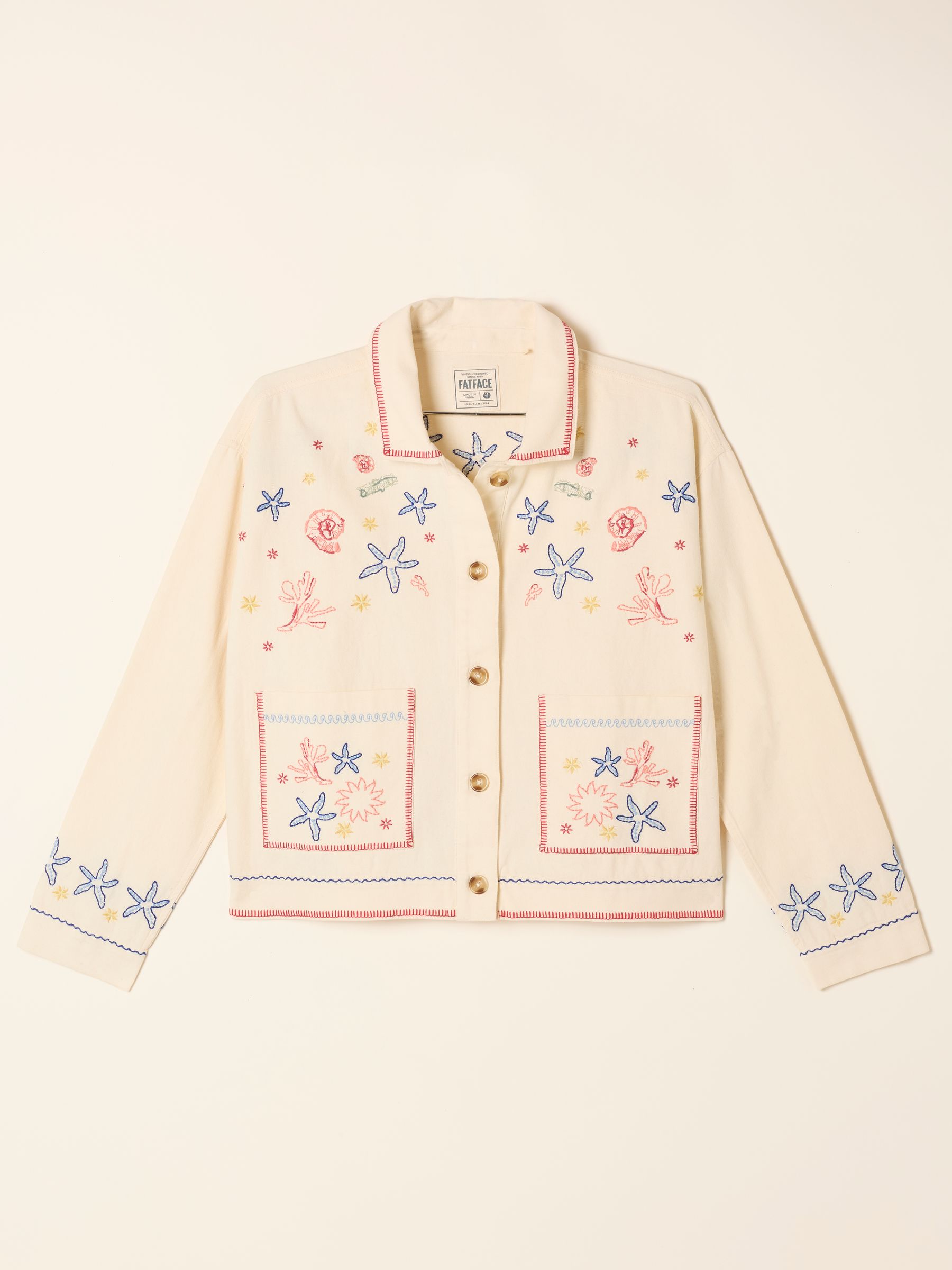 Shells Cream Embriodered Jacket - Image 6 of 6