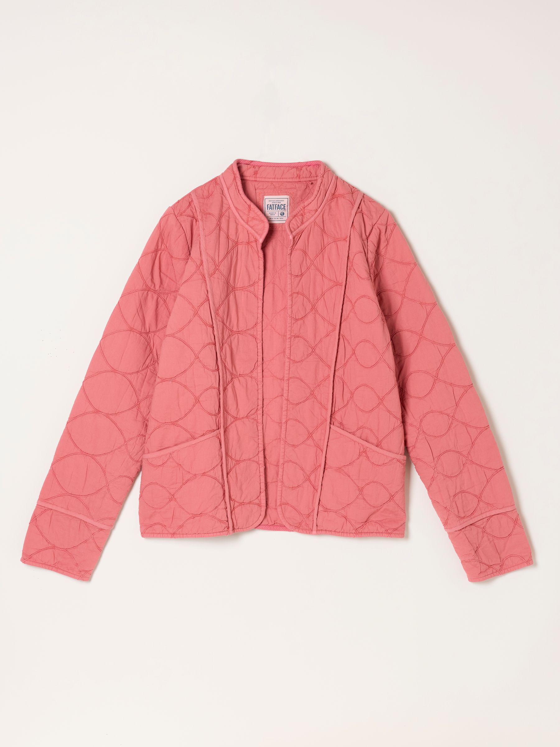 Pink Petite Quilted Jacket - Image 1 of 1 Pink Petite Quilted Jacket - Image 1 of 1