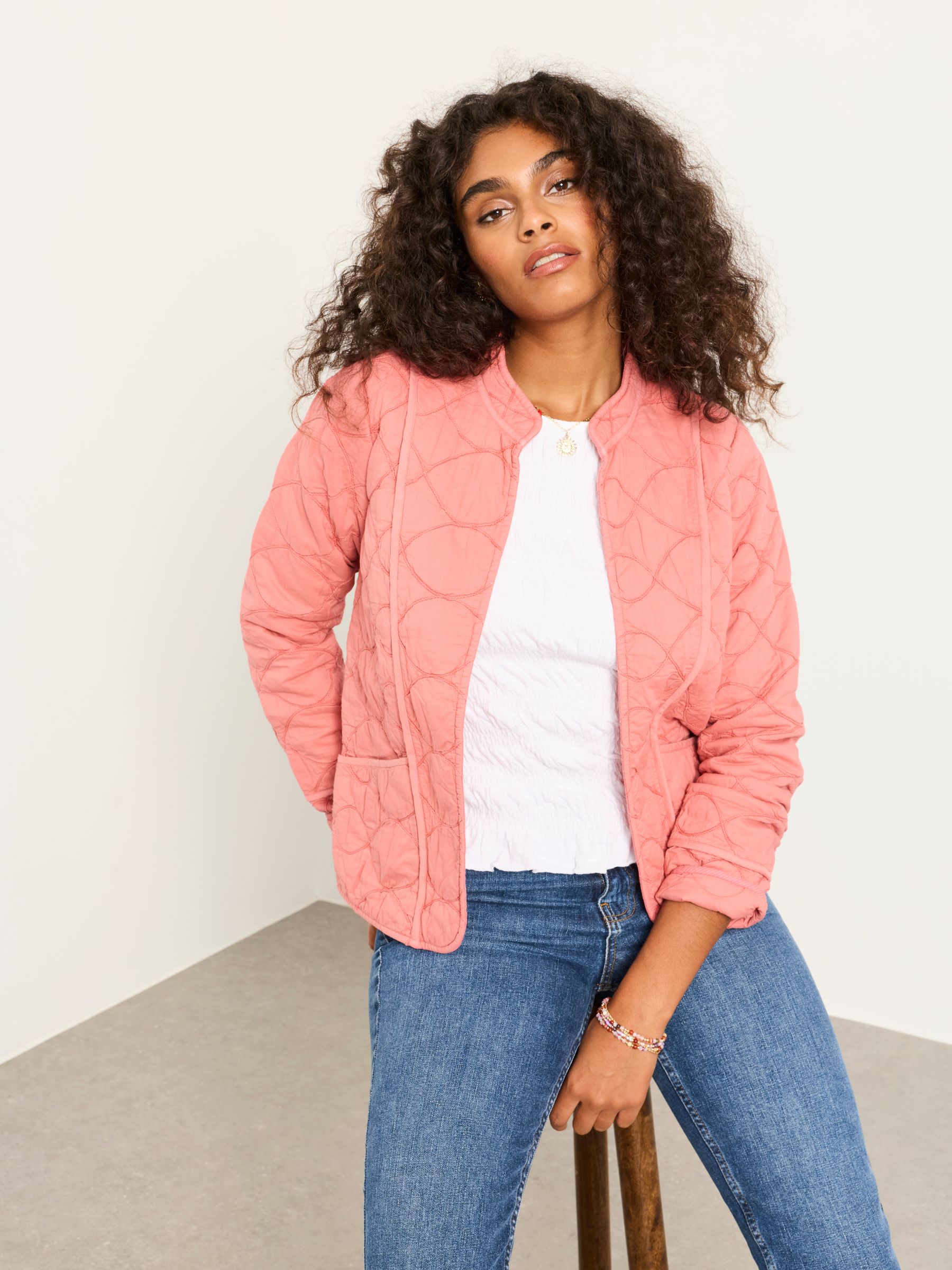 Pink Petite Quilted Jacket - Image 3 of 7