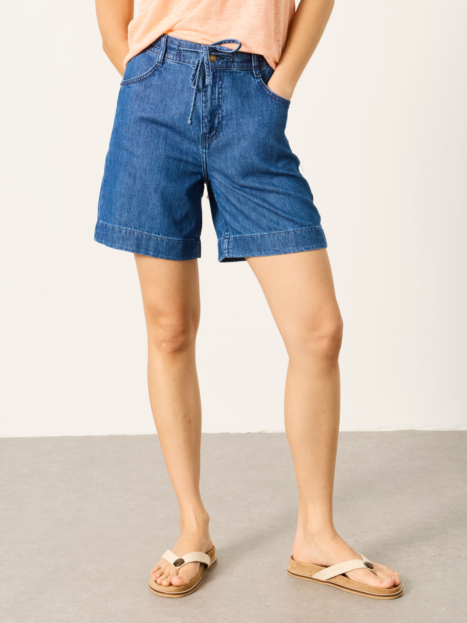 Amberly Mid wash Denim Shorts - Image 2 of 6