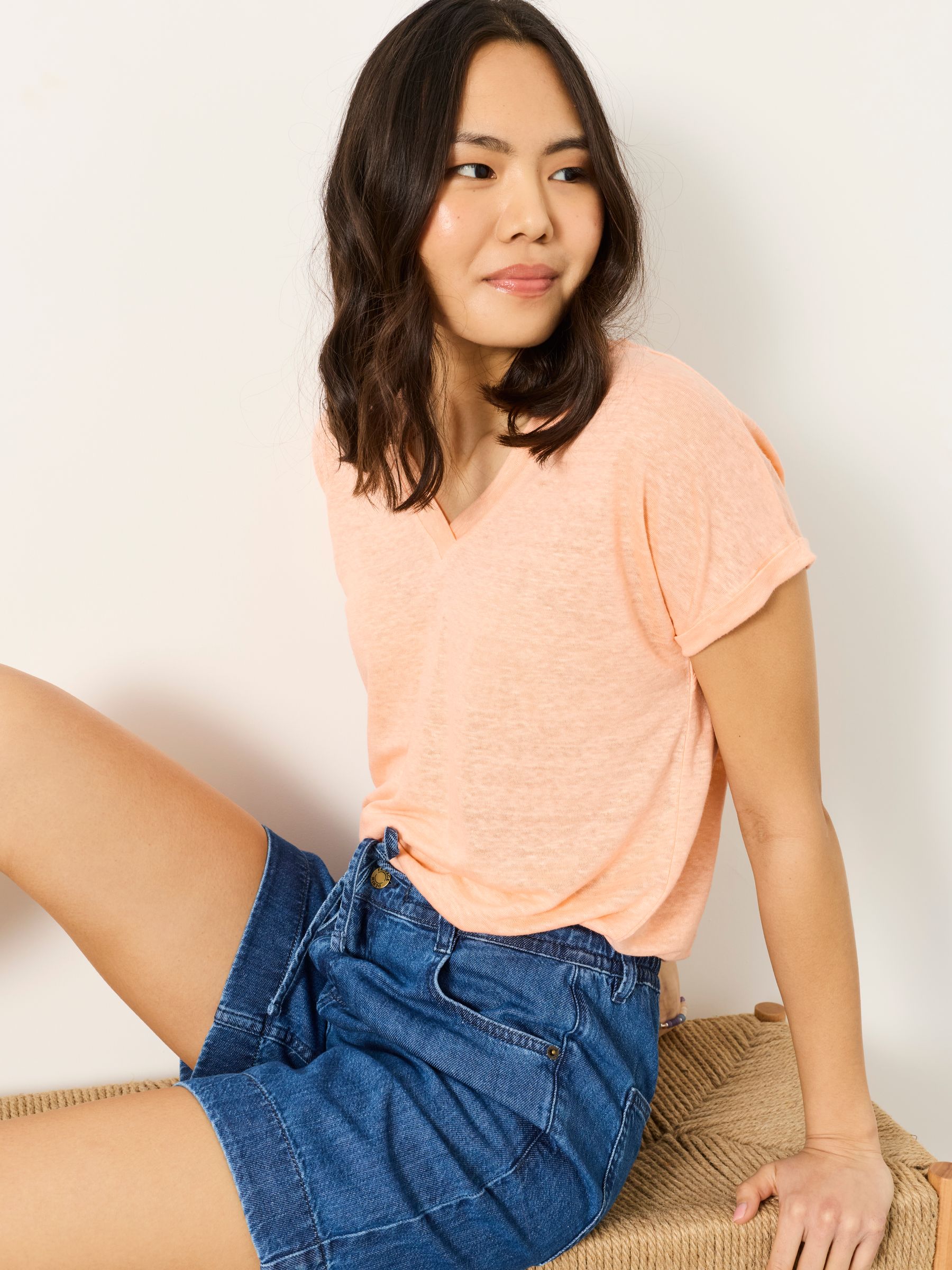 Amberly Mid wash Denim Shorts - Image 5 of 6