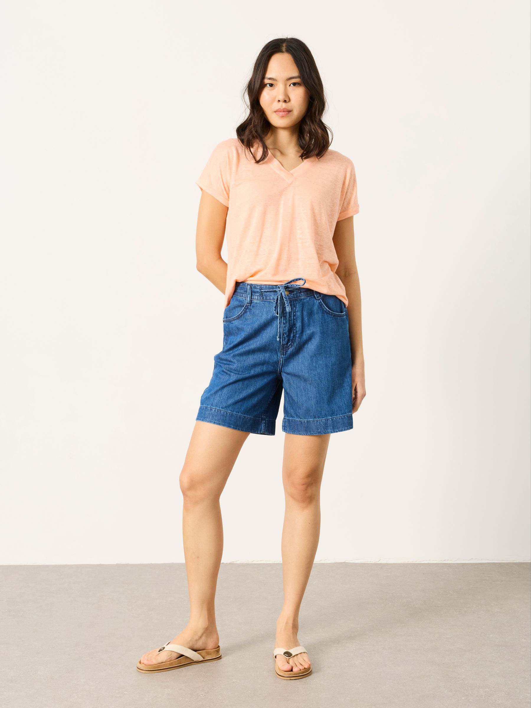 Amberly Mid wash Denim Shorts - Image 6 of 6