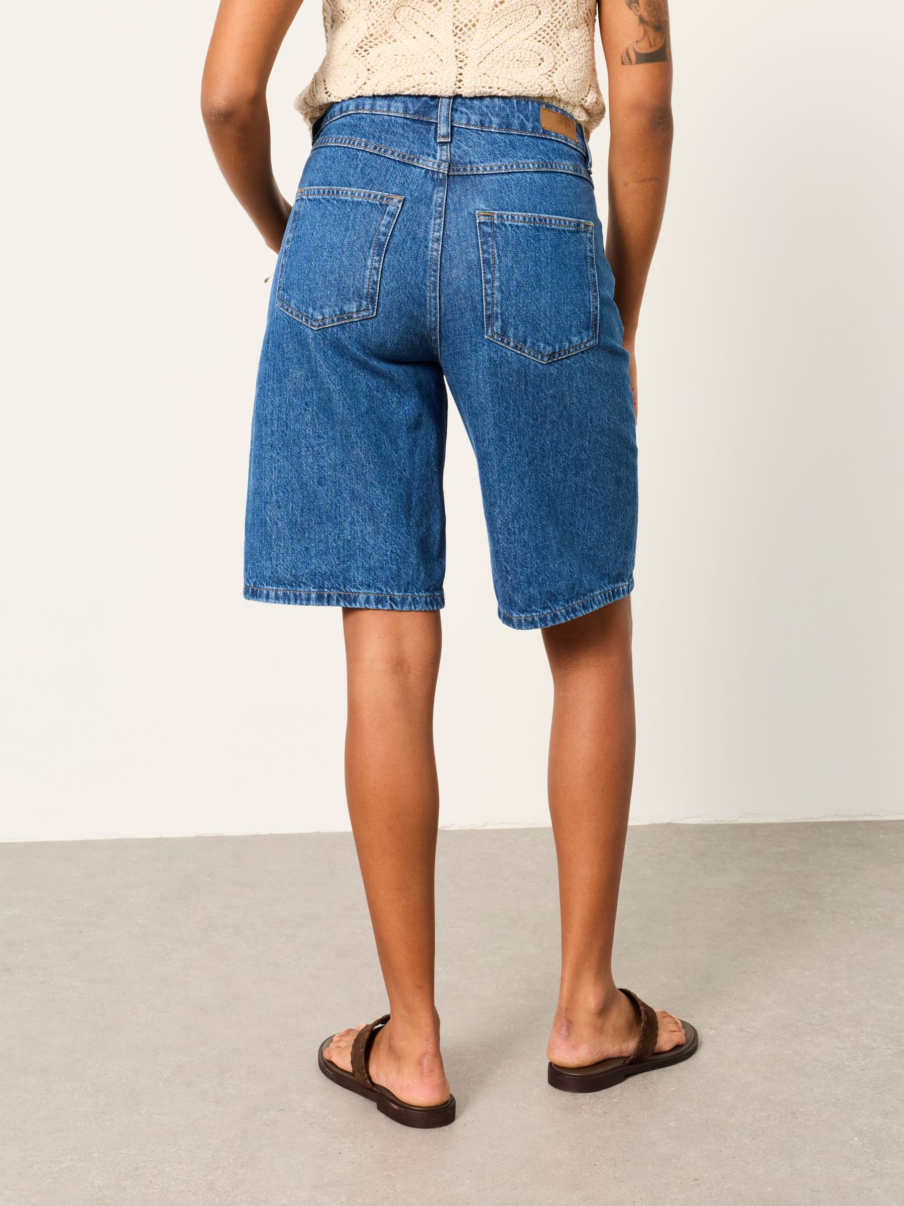 Jordan Rinse Wash Longline Denim Shorts - Image 2 of 6