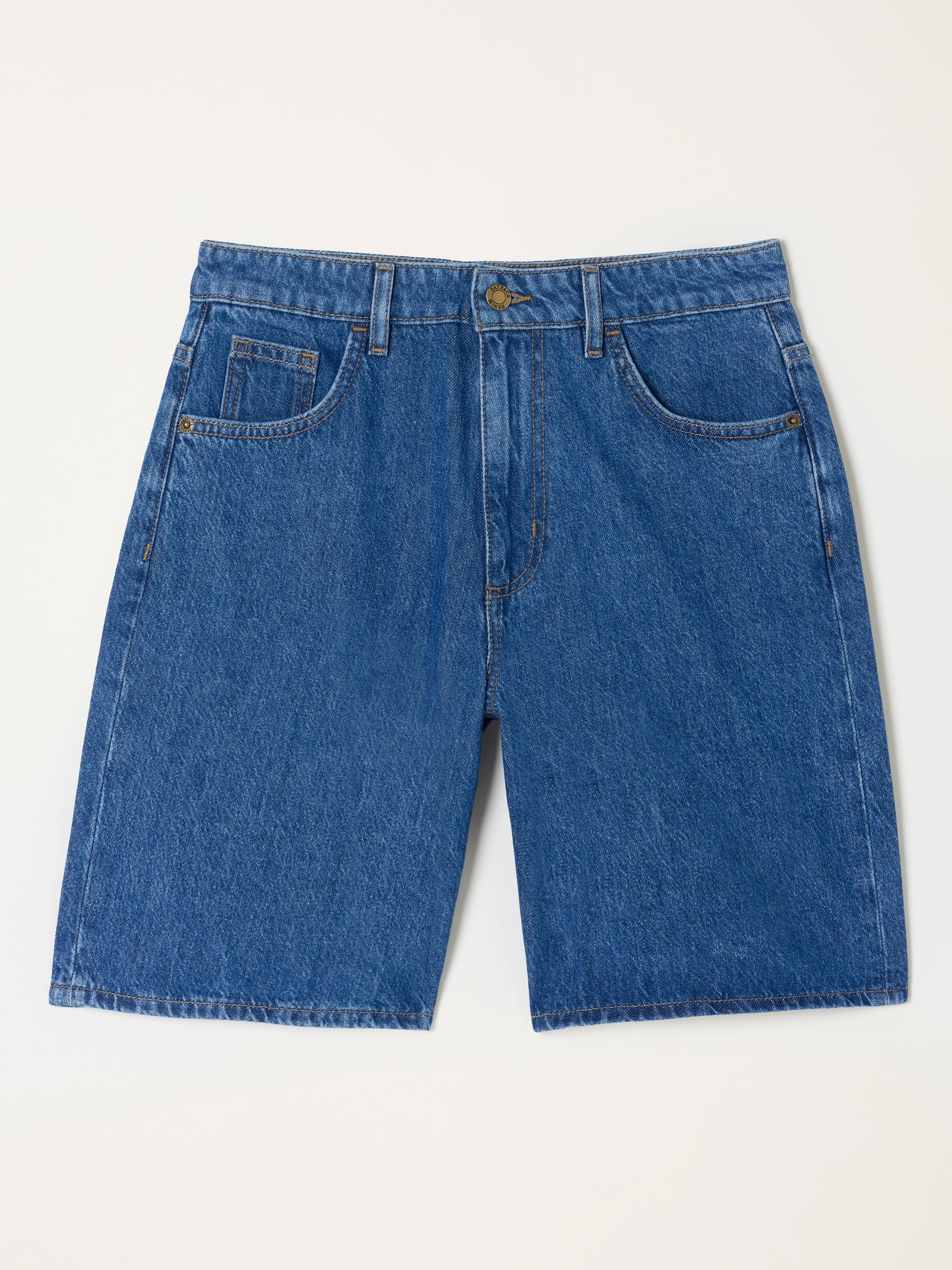 Isabelle Mid Blue Bermuda Denim Shorts - Image 6 of 6