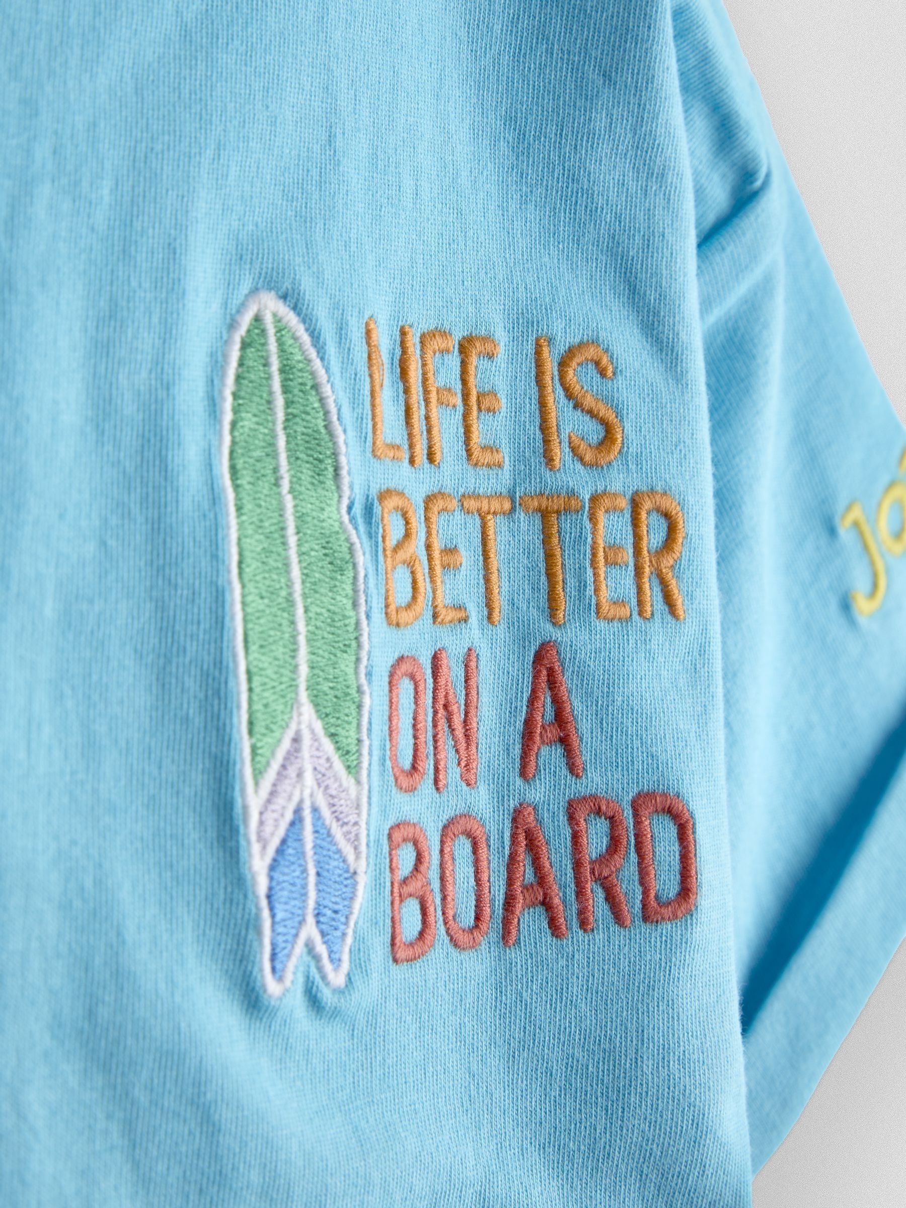 Blue Surf Graphic T-Shirt Aqua Blue - Image 3 of 3