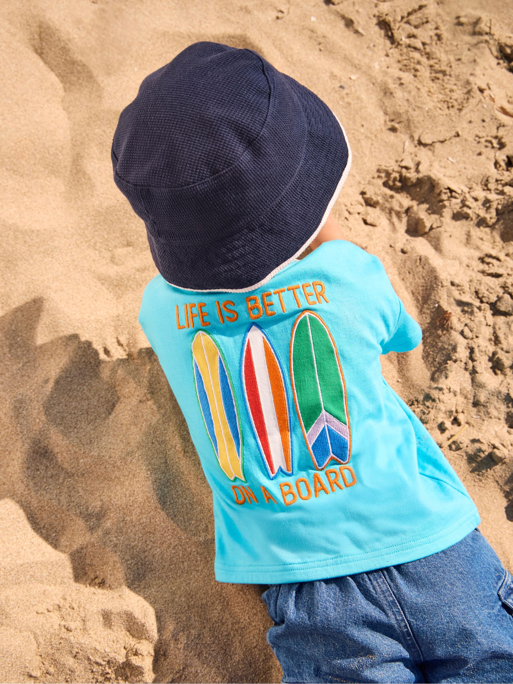 Blue Surf Graphic T-Shirt Aqua Blue - Image 4 of 4