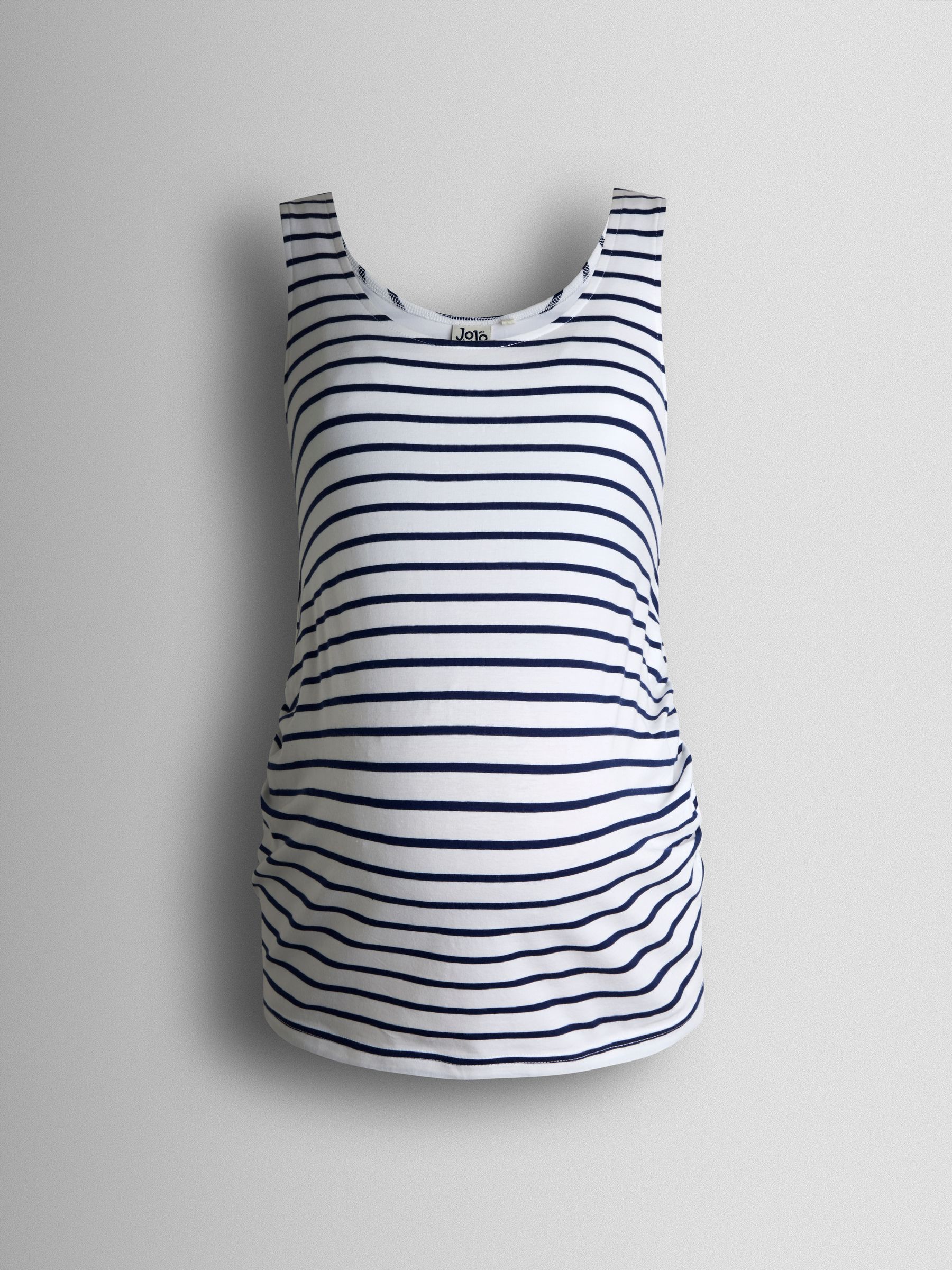 Navy Ecru Stripe 2-Pack Maternity Vest Tops - Image 10 of 10