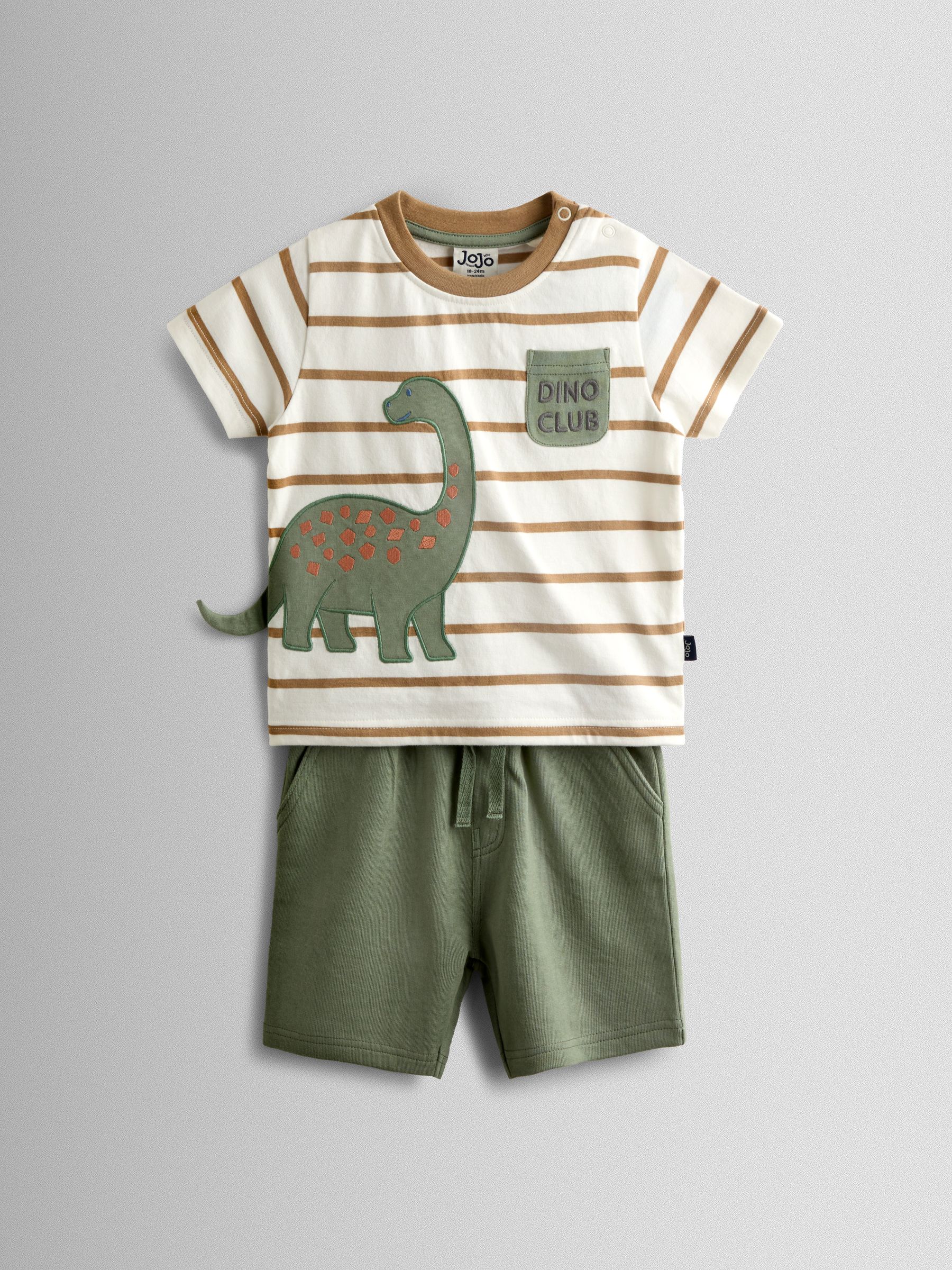 Green 2-Piece Appliqué T-Shirt & Shorts Set - Image 2 of 10