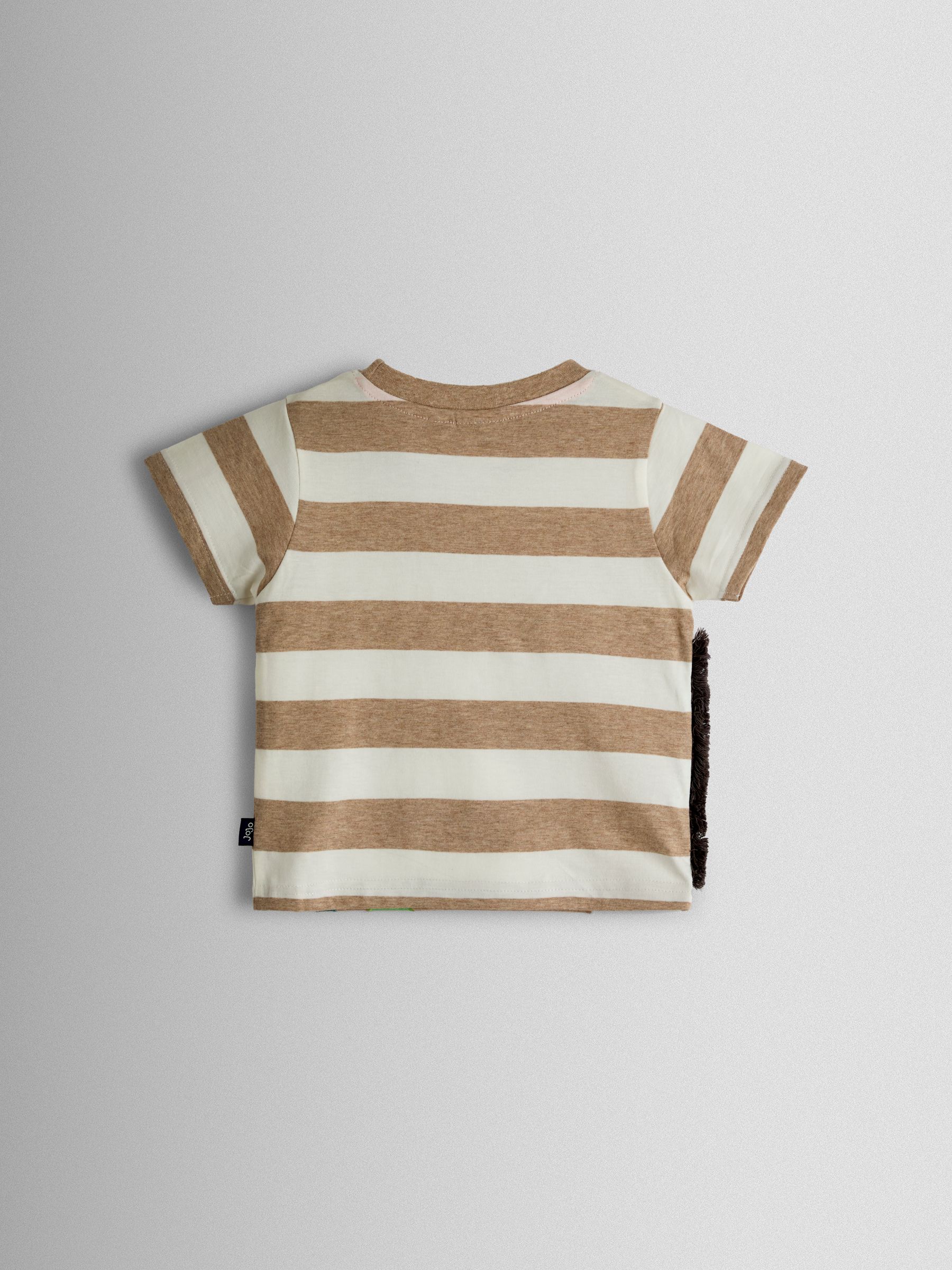 Charcoal Grey Zebra 2-Piece Appliqué T-Shirt & Shorts Set - Image 3 of 7