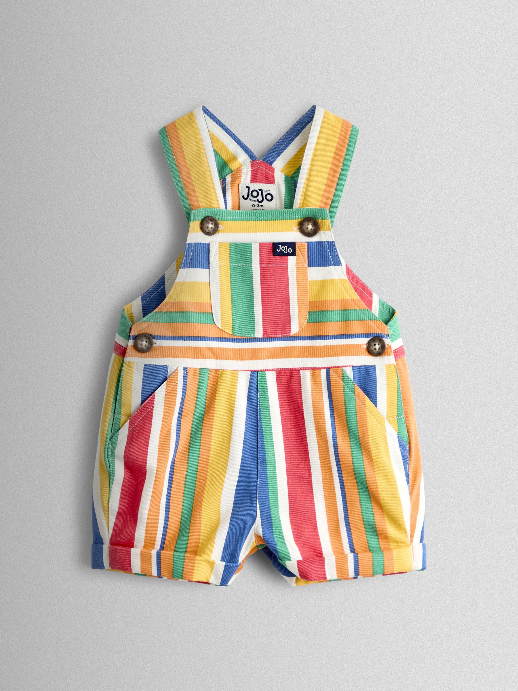 Multi Colour 2-Piece Twill Dungaree Set & T-Shirt - Image 3 of 7