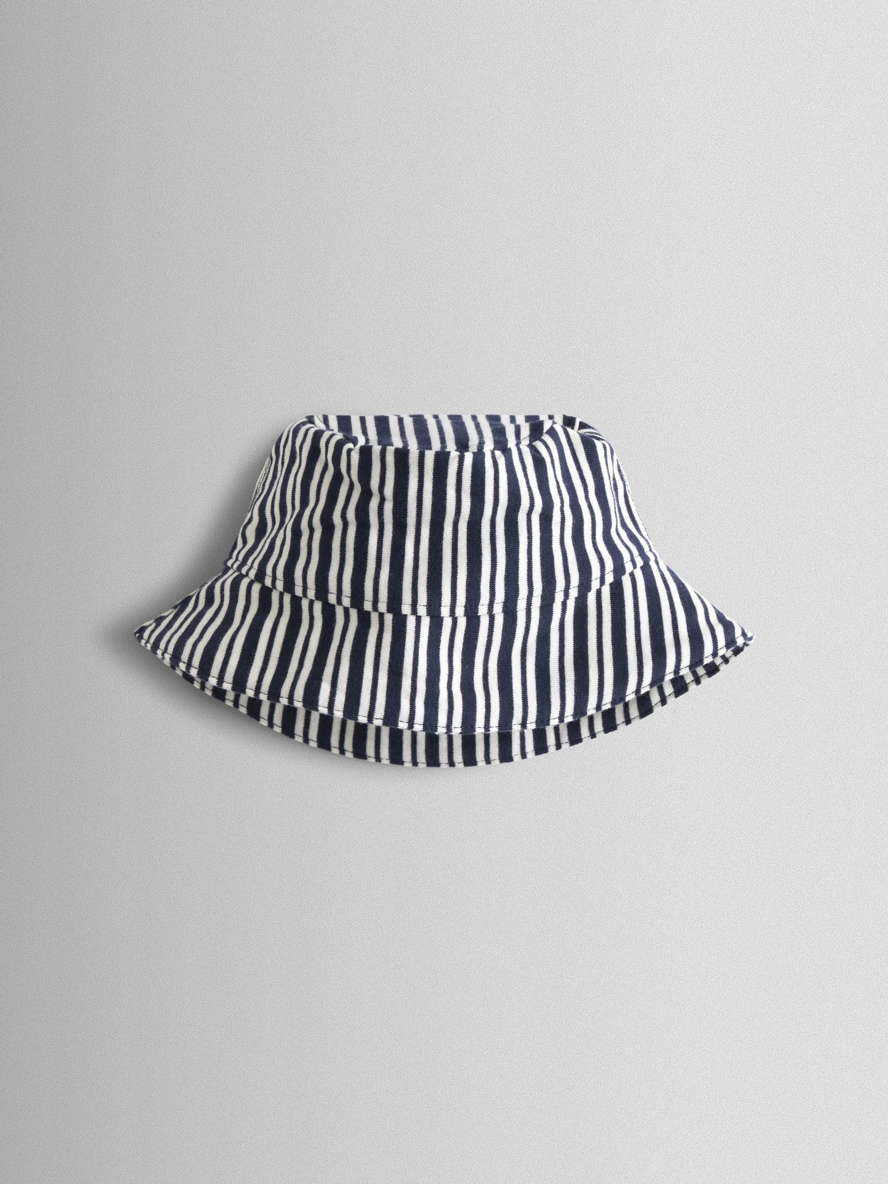 Navy Blue Stripe Dungarees, T-Shirt & Hat 3-Piece Set - Image 6 of 8