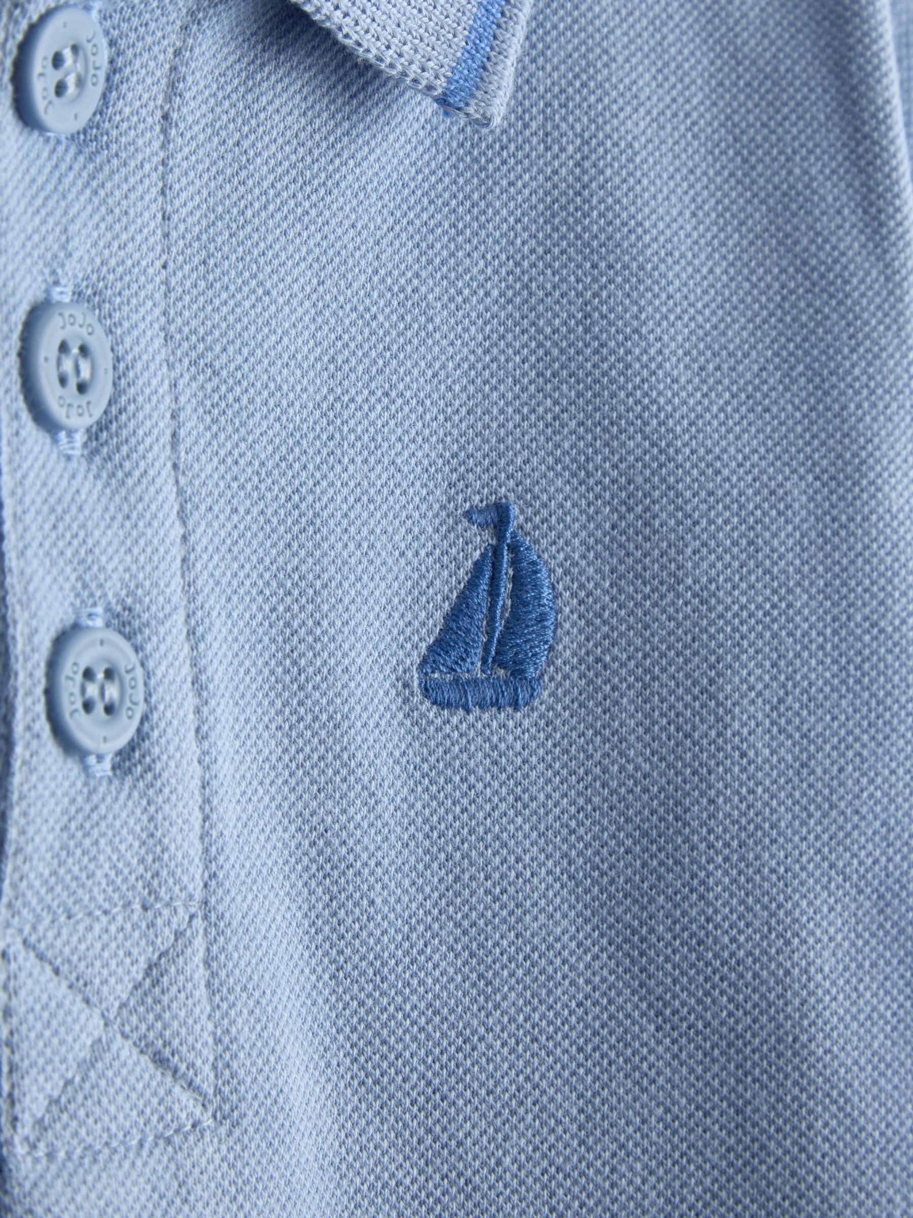 Blue Plain Polo Shirt - Image 3 of 3