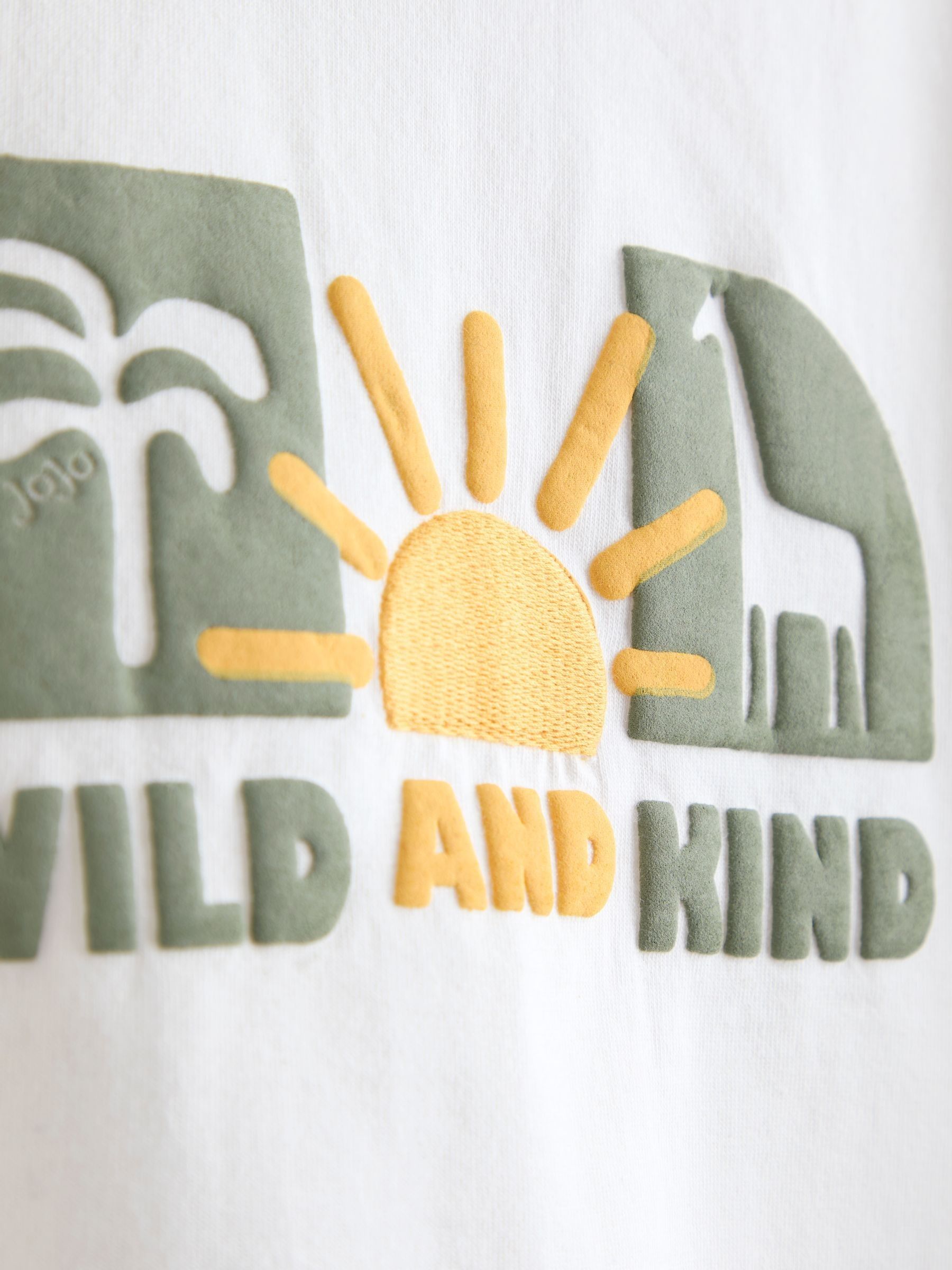 Cream 2-Piece Safari Printed T-Shirt & Shorts Set - Image 6 of 6