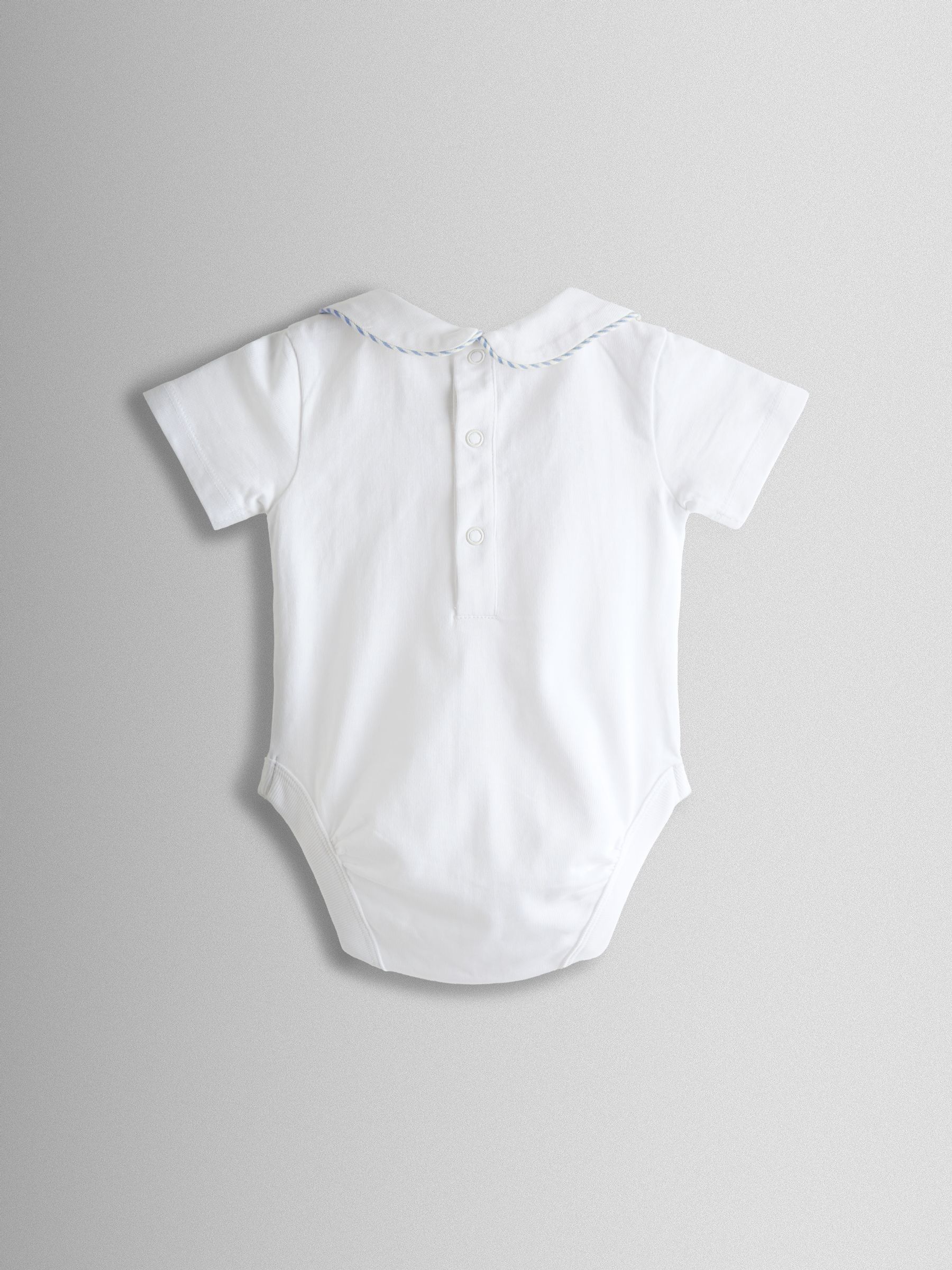 Light Blue Classic Body & Stripe Shorts Set 2 Piece - Image 3 of 7