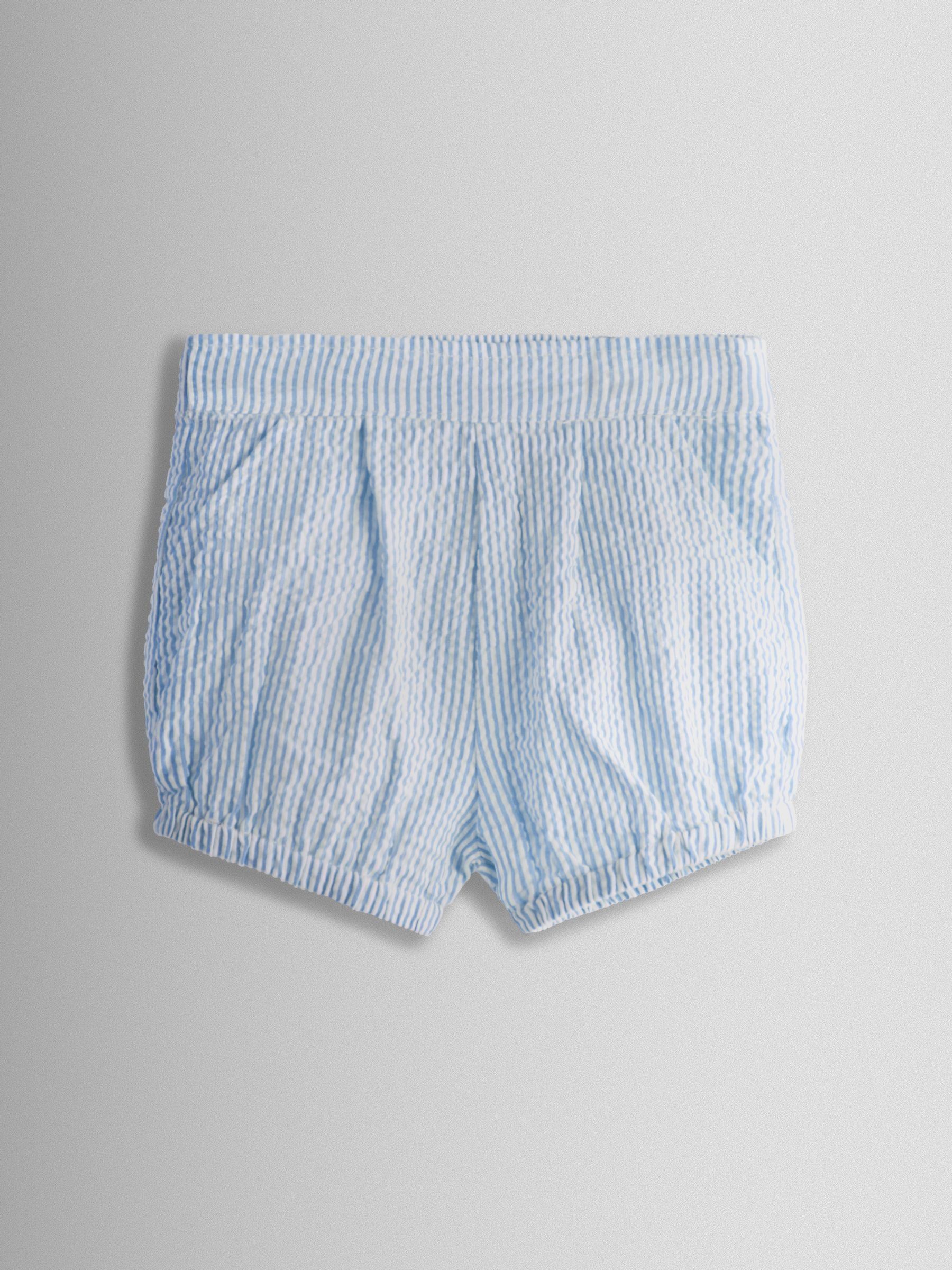 Light Blue Classic Body & Stripe Shorts Set 2 Piece - Image 4 of 7