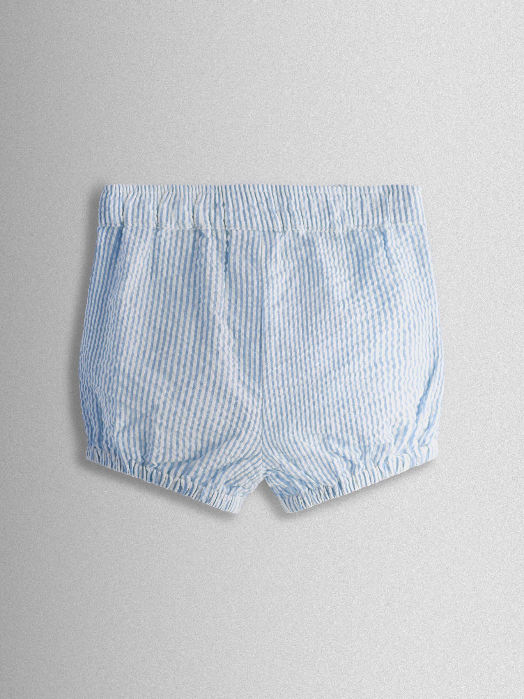 Light Blue Classic Body & Stripe Shorts Set 2 Piece - Image 5 of 7